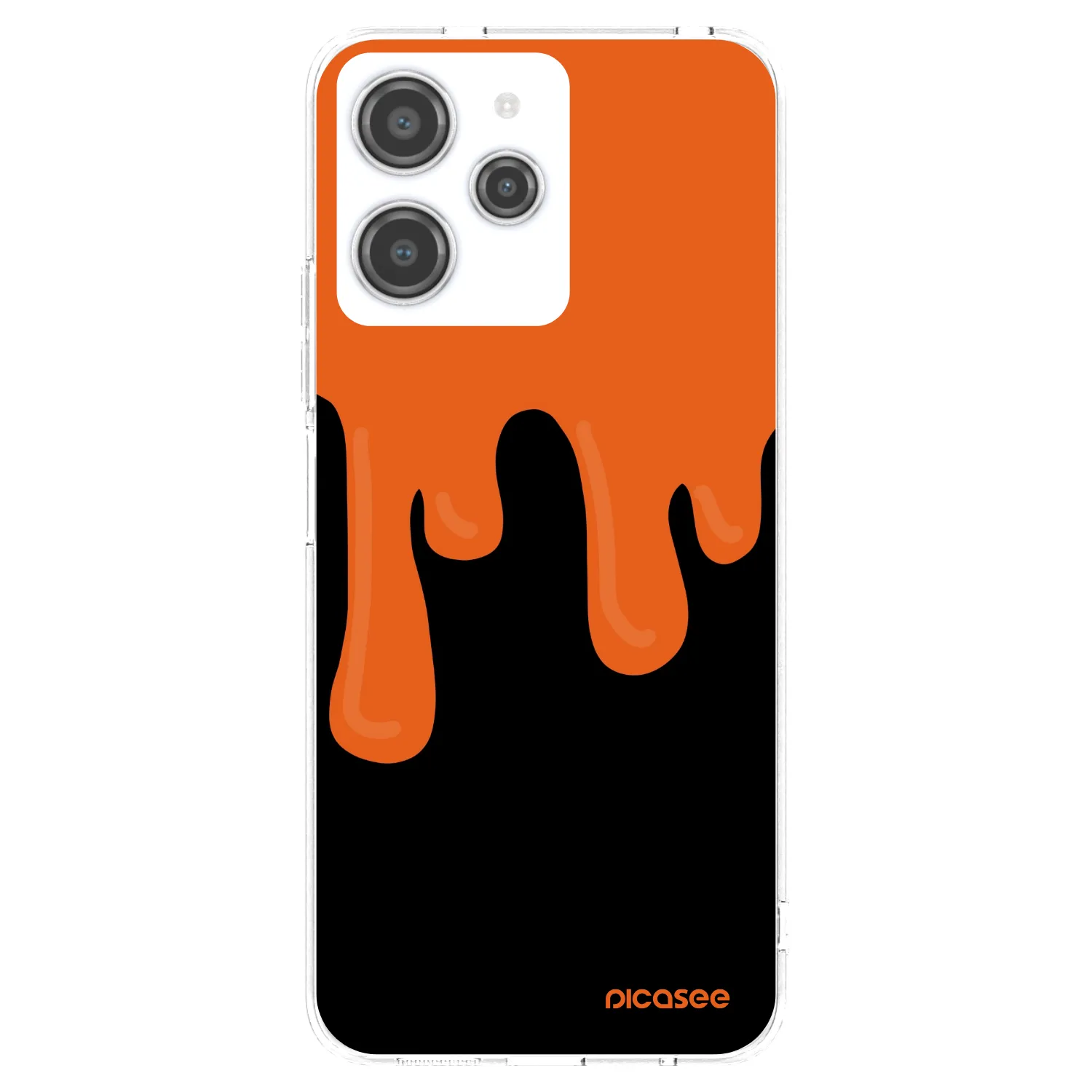 Picasee silikonowe przeźroczyste etui na Xiaomi Redmi 12 4G - Orange spooky