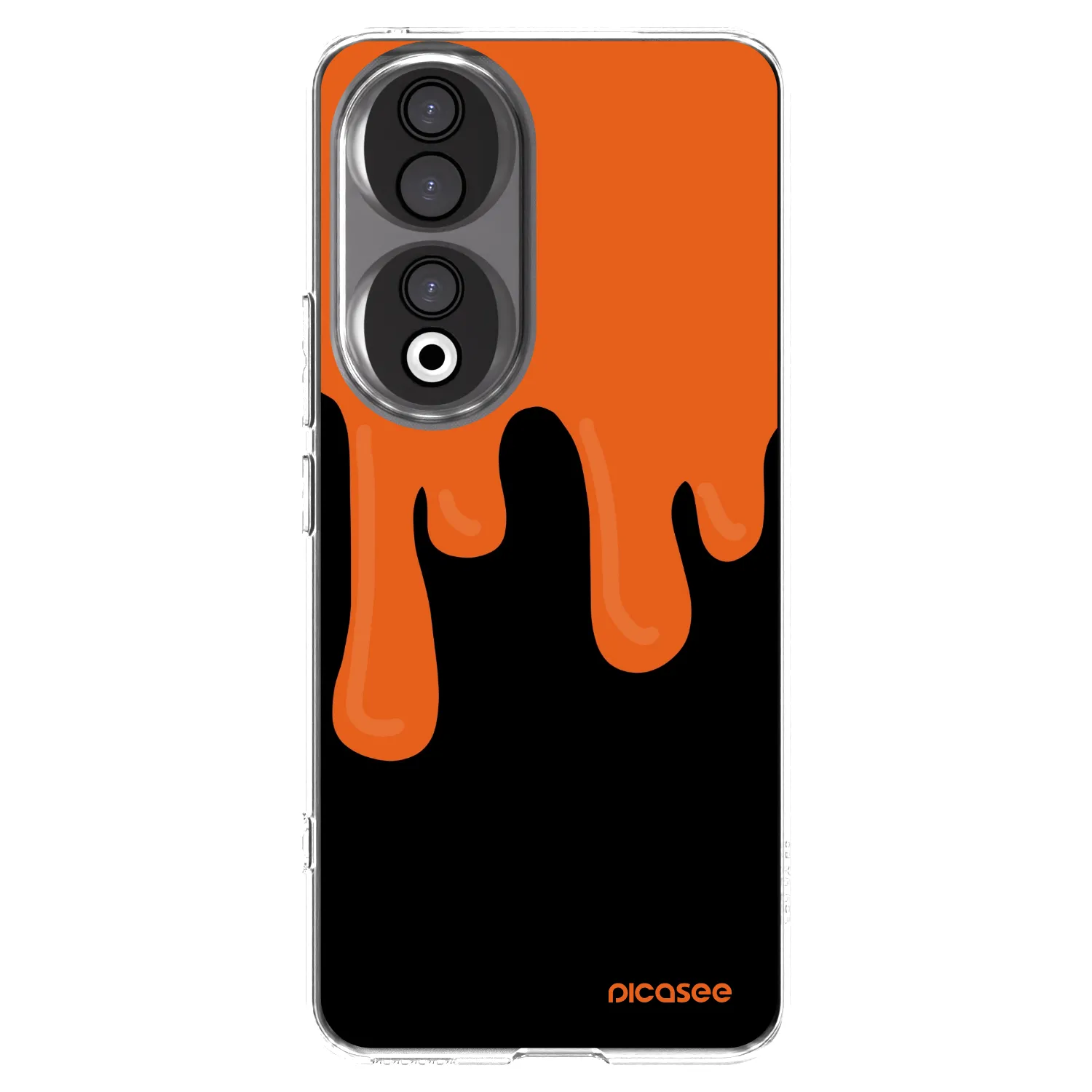 Picasee silikonowe przeźroczyste etui na Honor 90 5G - Orange spooky