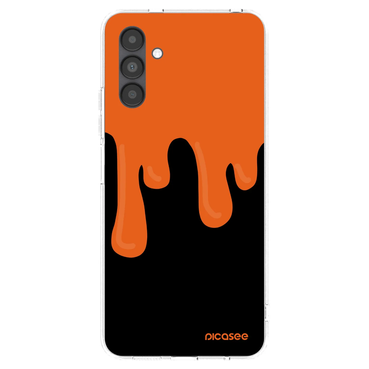Picasee silikonowe przeźroczyste etui na Samsung Galaxy A04s A047F - Orange spooky