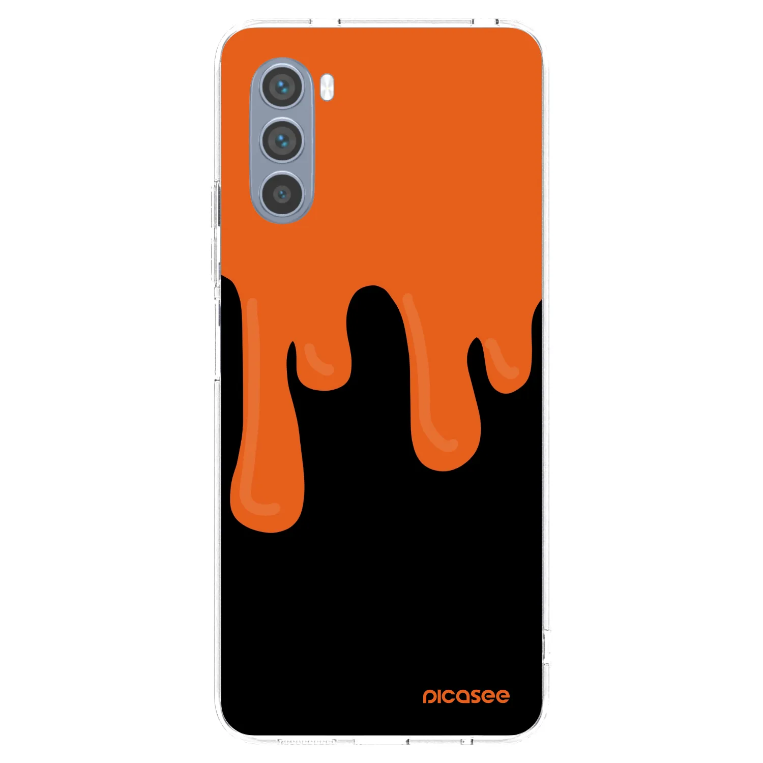 Picasee silikonowe przeźroczyste etui na Motorola Moto G62 - Orange spooky