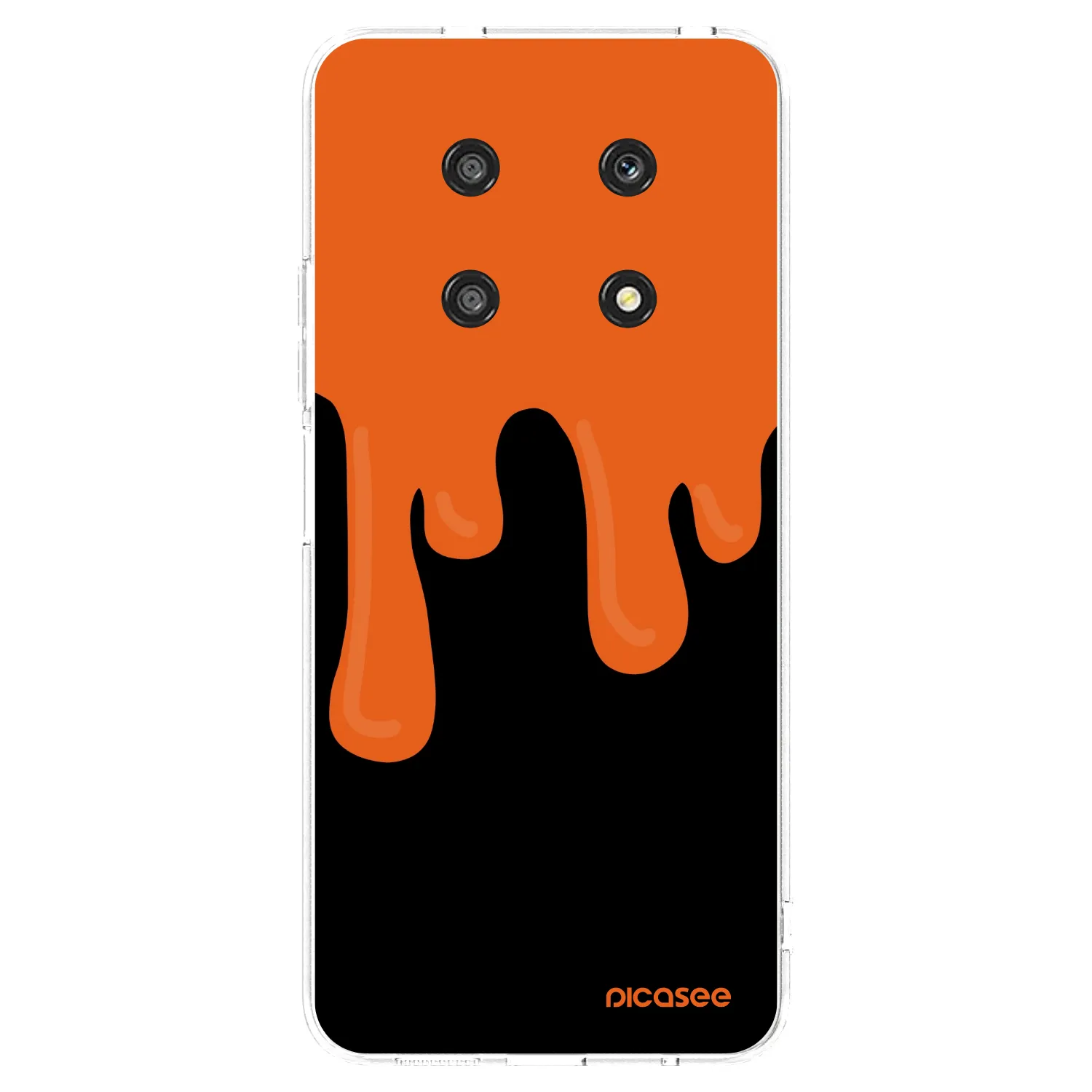 Picasee silikonowe przeźroczyste etui na Honor Magic4 Lite 5G - Orange spooky