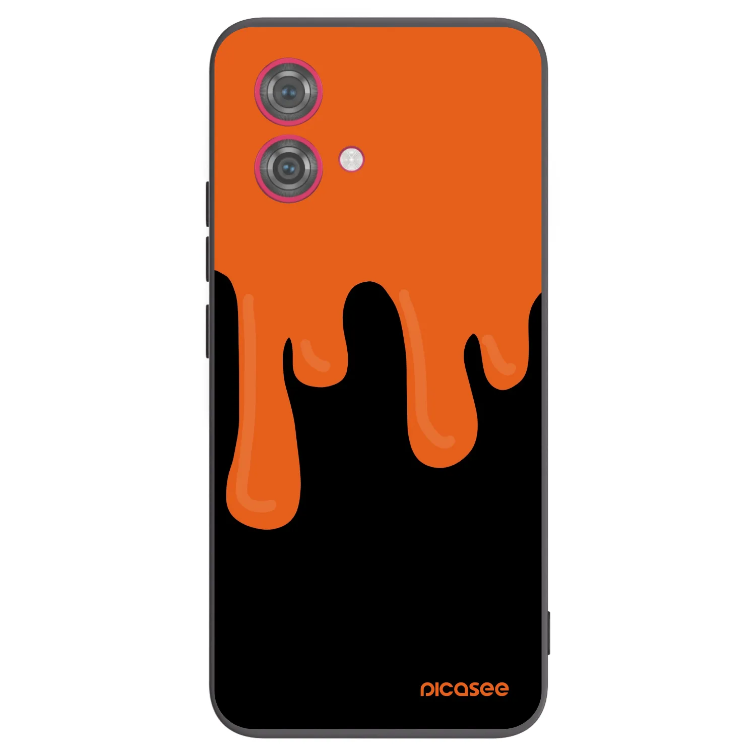 Picasee silikonowe czarne etui na Motorola Moto G84 5G - Orange spooky