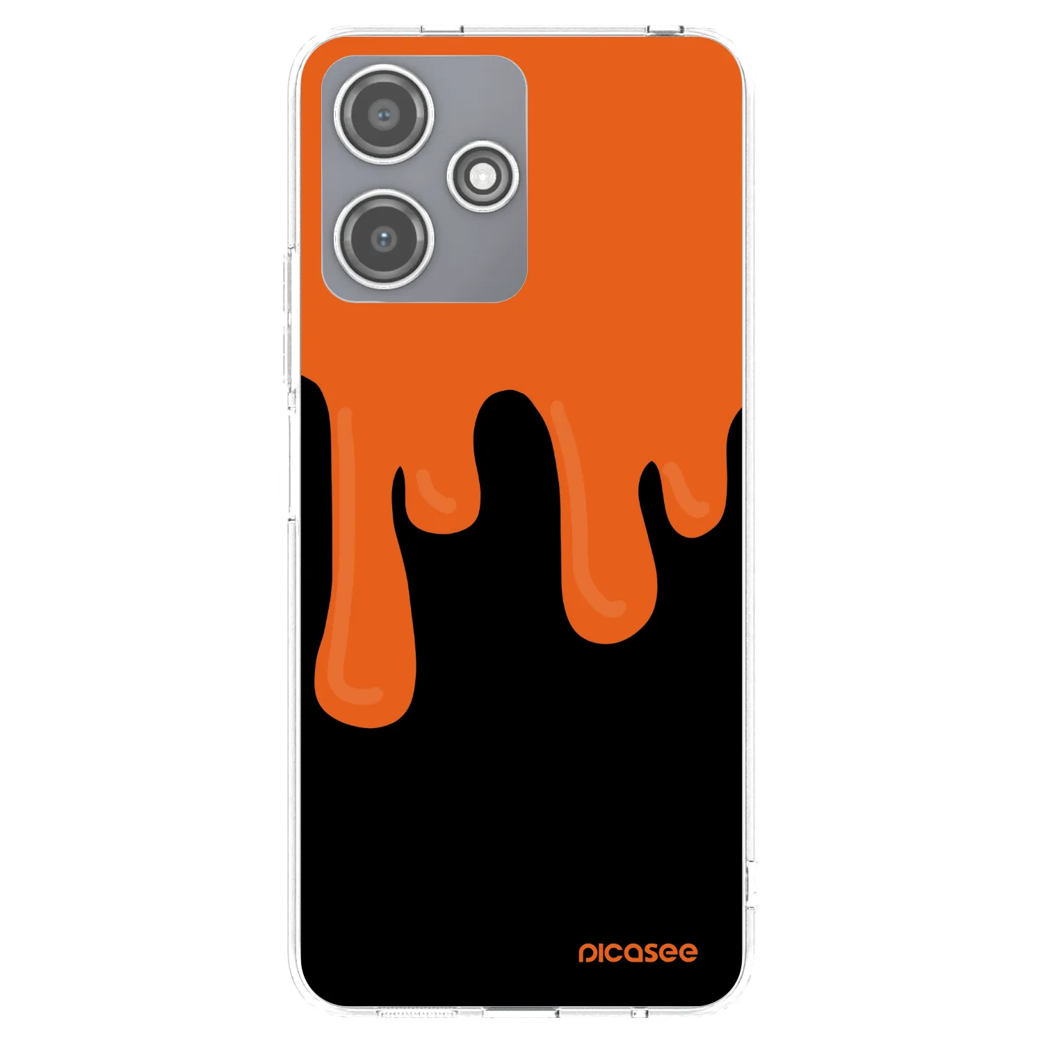 Picasee silikonowe przeźroczyste etui na Xiaomi Redmi 12 5G - Orange spooky