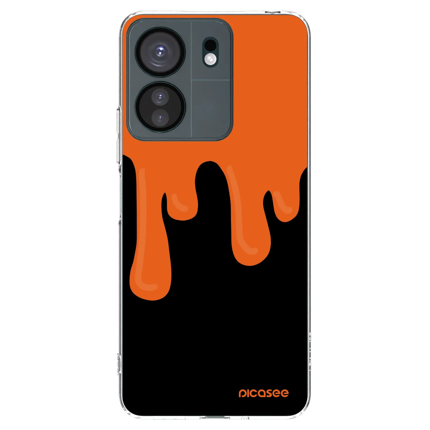Picasee silikonowe przeźroczyste etui na Xiaomi Redmi 13C 4G - Orange spooky