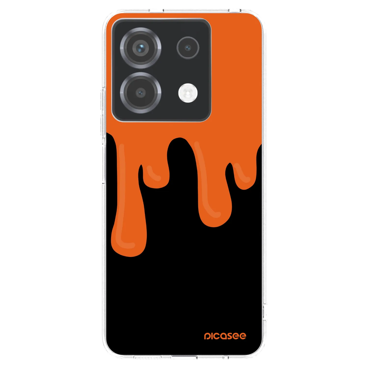 Picasee silikonowe przeźroczyste etui na Xiaomi Poco X6 - Orange spooky