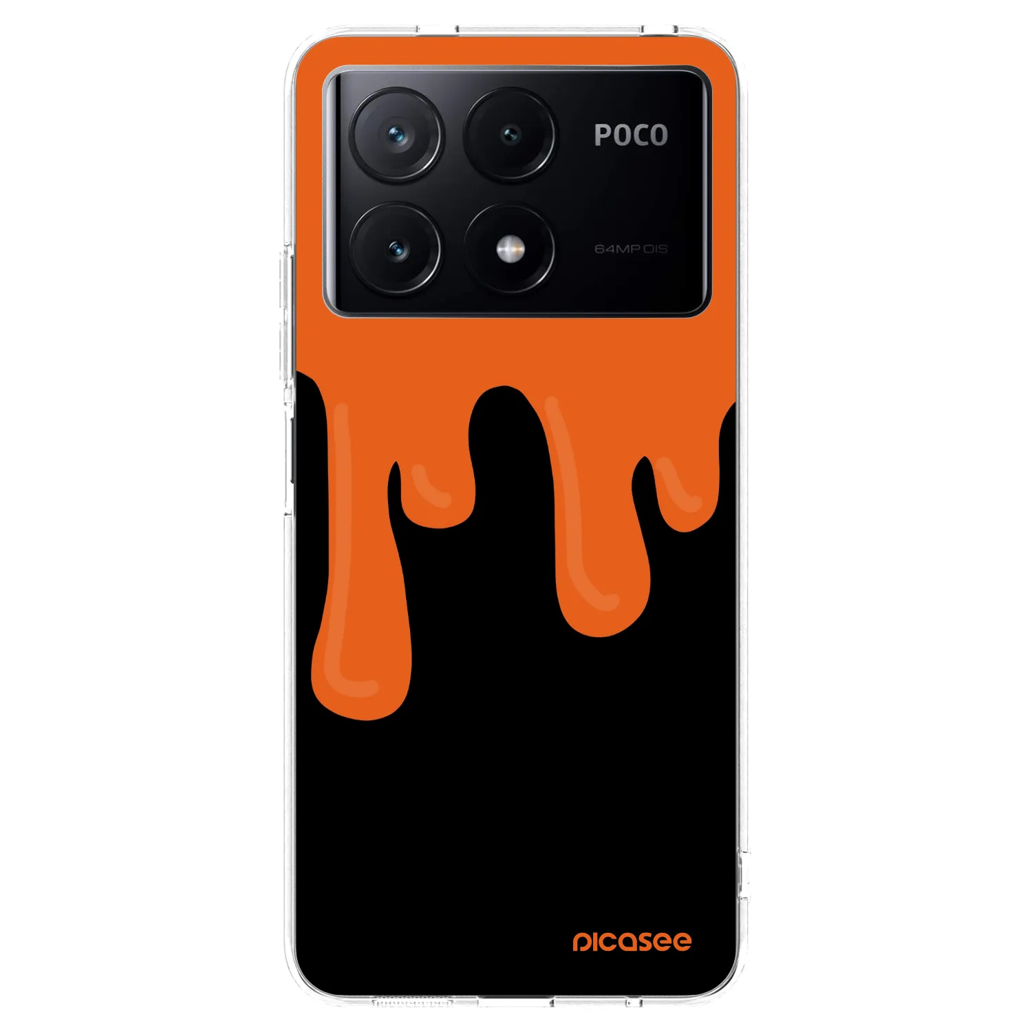 Picasee silikonowe przeźroczyste etui na Xiaomi Poco X6 Pro - Orange spooky
