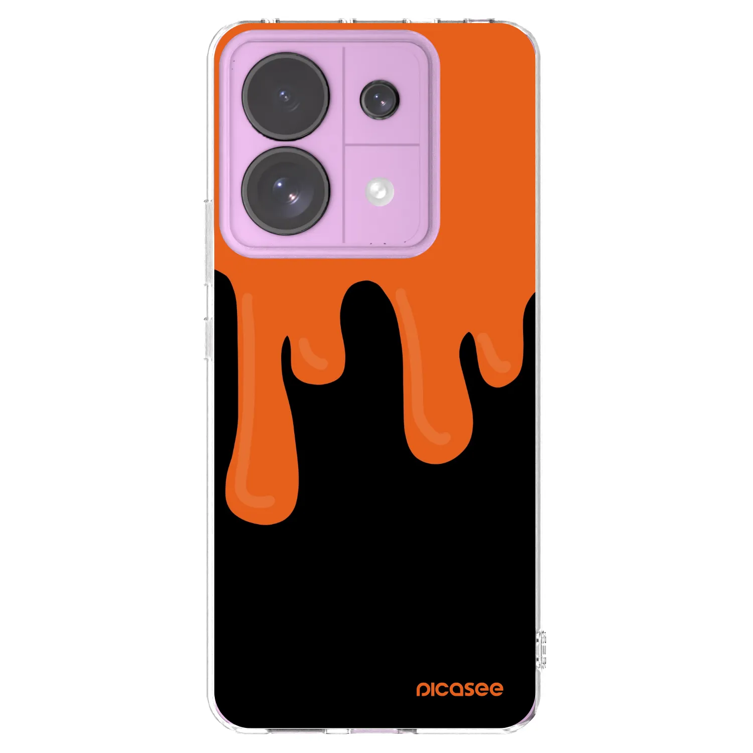 Picasee silikonowe przeźroczyste etui na Xiaomi Redmi Note 13 Pro 5G - Orange spooky