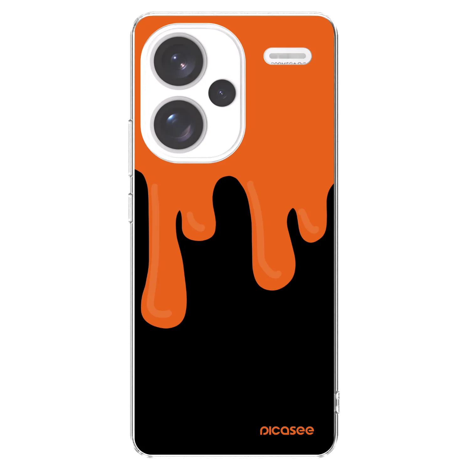 Picasee silikonowe przeźroczyste etui na Xiaomi Redmi Note 13 Pro+ 5G - Orange spooky