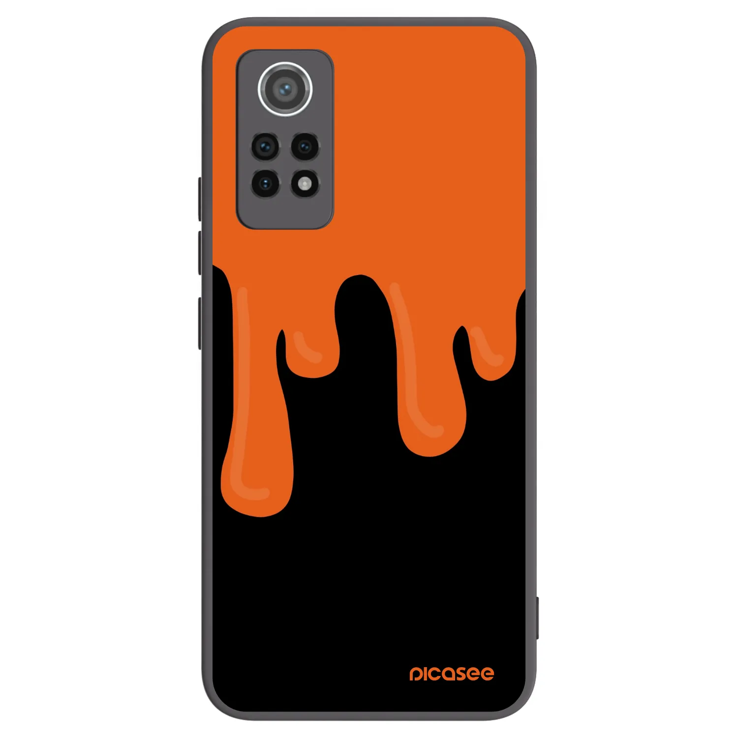 Picasee silikonowe czarne etui na Xiaomi Redmi Note 12 Pro 4G - Orange spooky