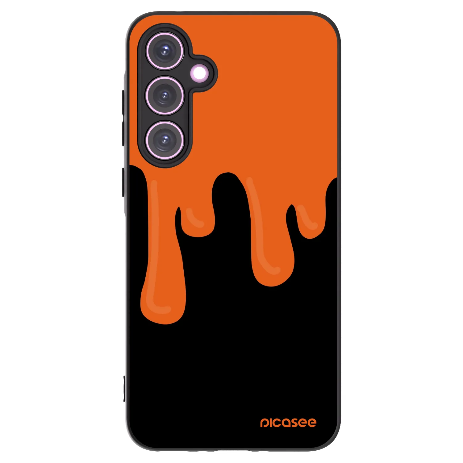 Picasee silikonowe czarne etui na Samsung Galaxy A35 5G A356B - Orange spooky
