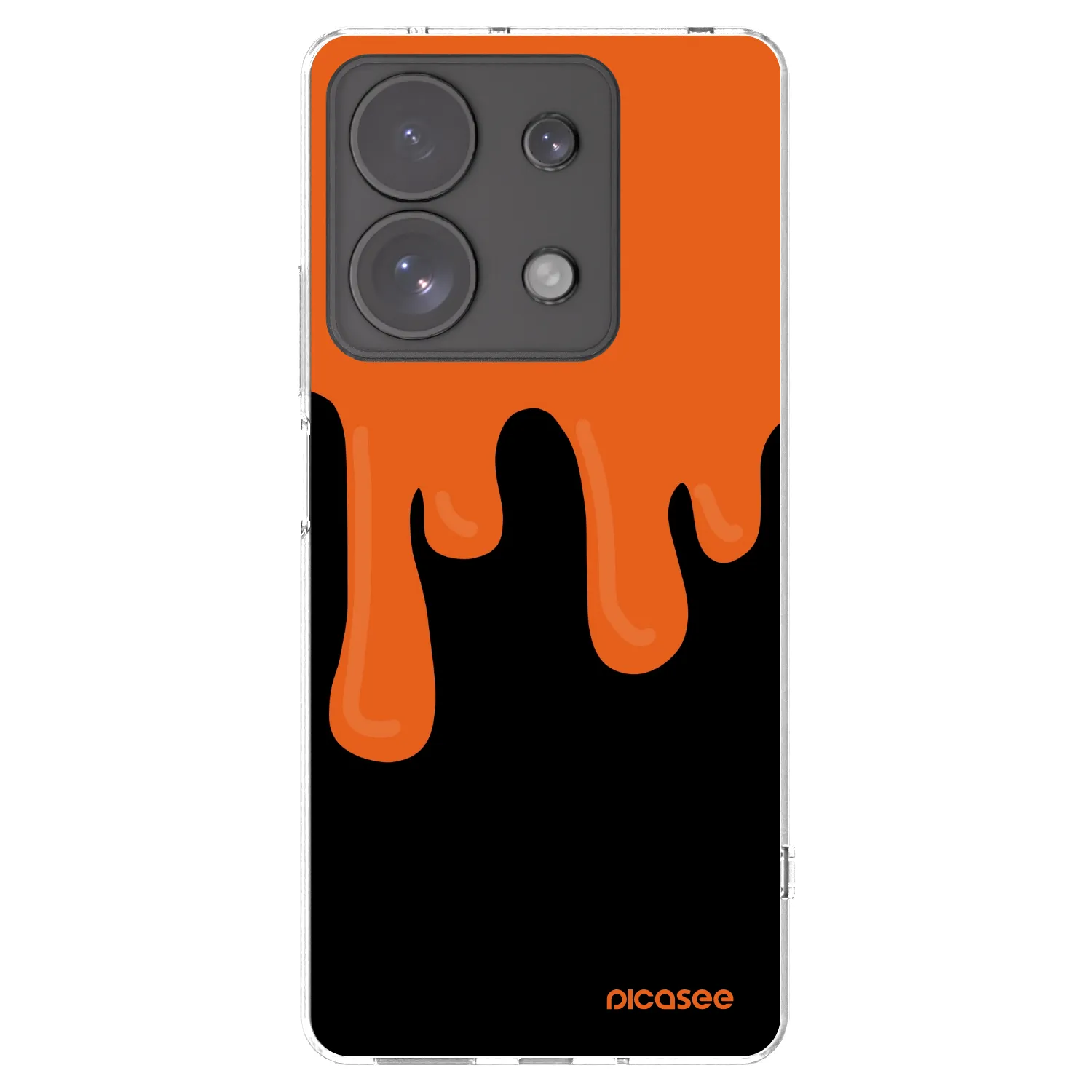 Picasee silikonowe przeźroczyste etui na Xiaomi Redmi Note 13 Pro 4G - Orange spooky