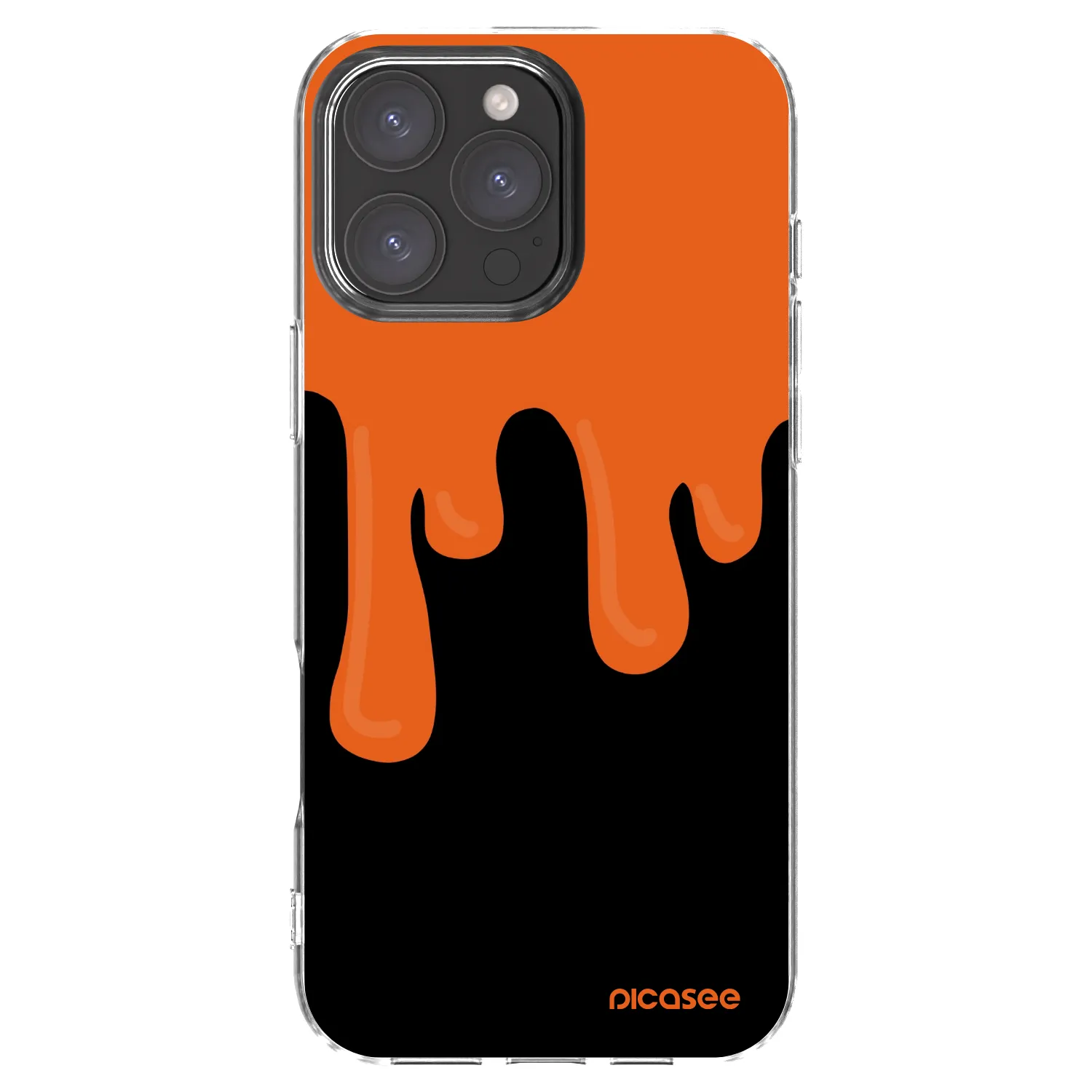 Picasee silikonowe przeźroczyste etui na Apple iPhone 16 Pro Max - Orange spooky