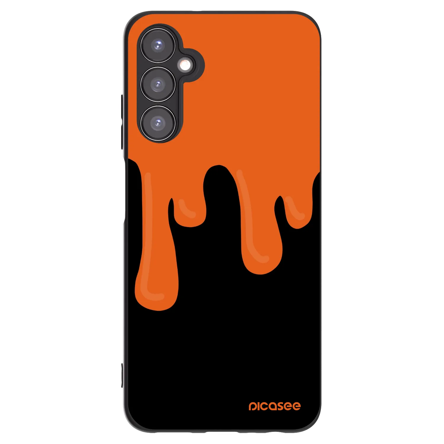 Picasee silikonowe czarne etui na Samsung Galaxy A05s A057G - Orange spooky