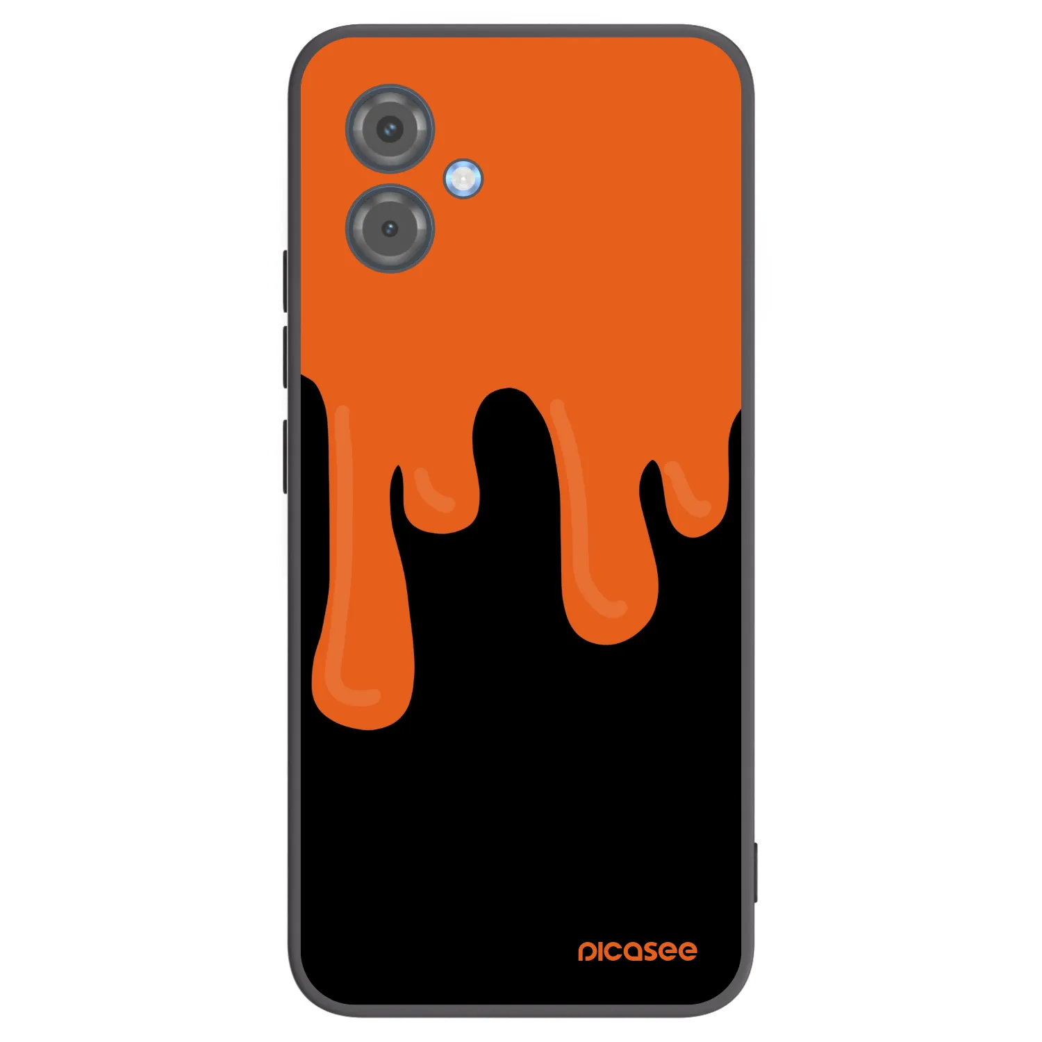 Picasee silikonowe czarne etui na Motorola Moto G14 - Orange spooky
