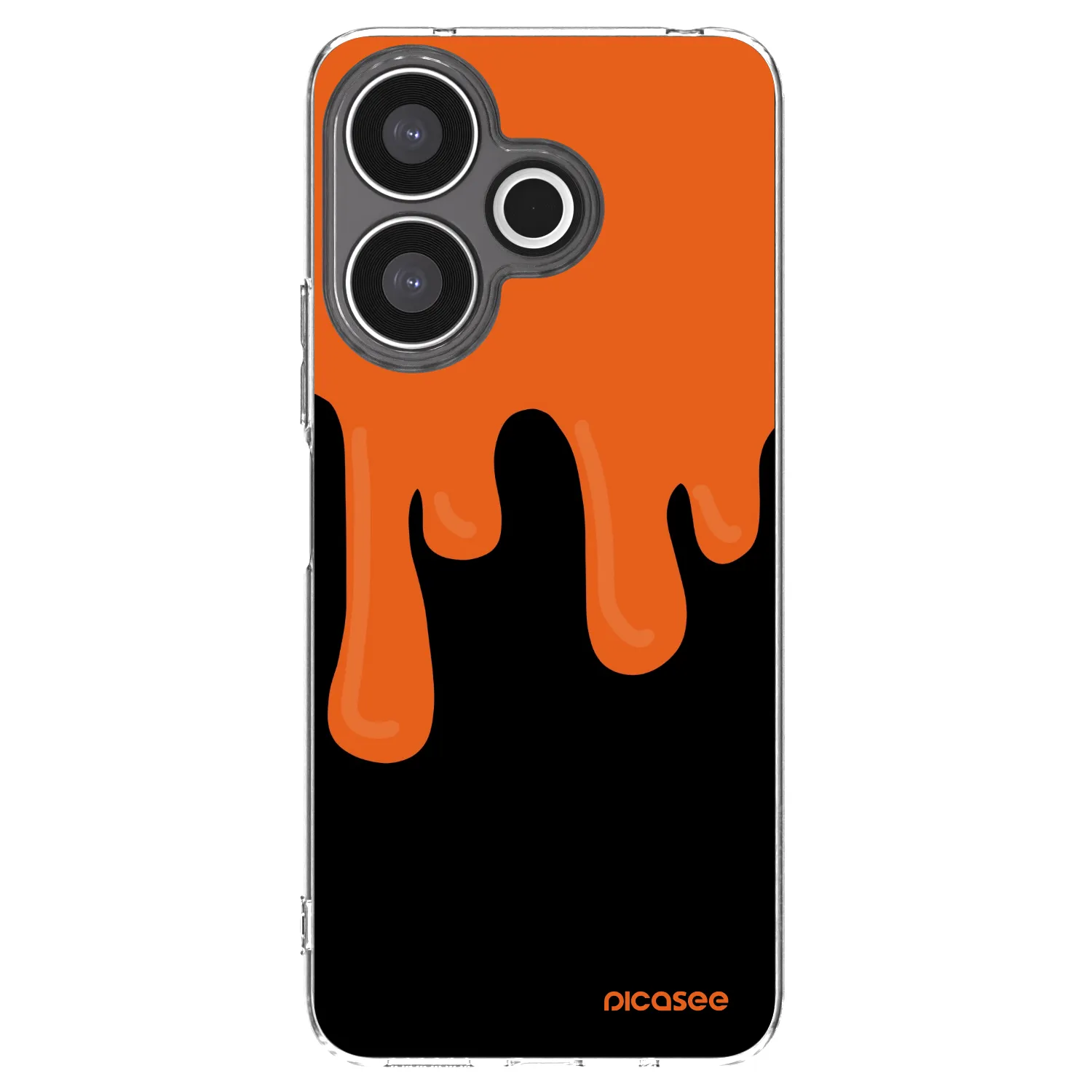 Picasee silikonowe przeźroczyste etui na Xiaomi Redmi 13 4G - Orange spooky