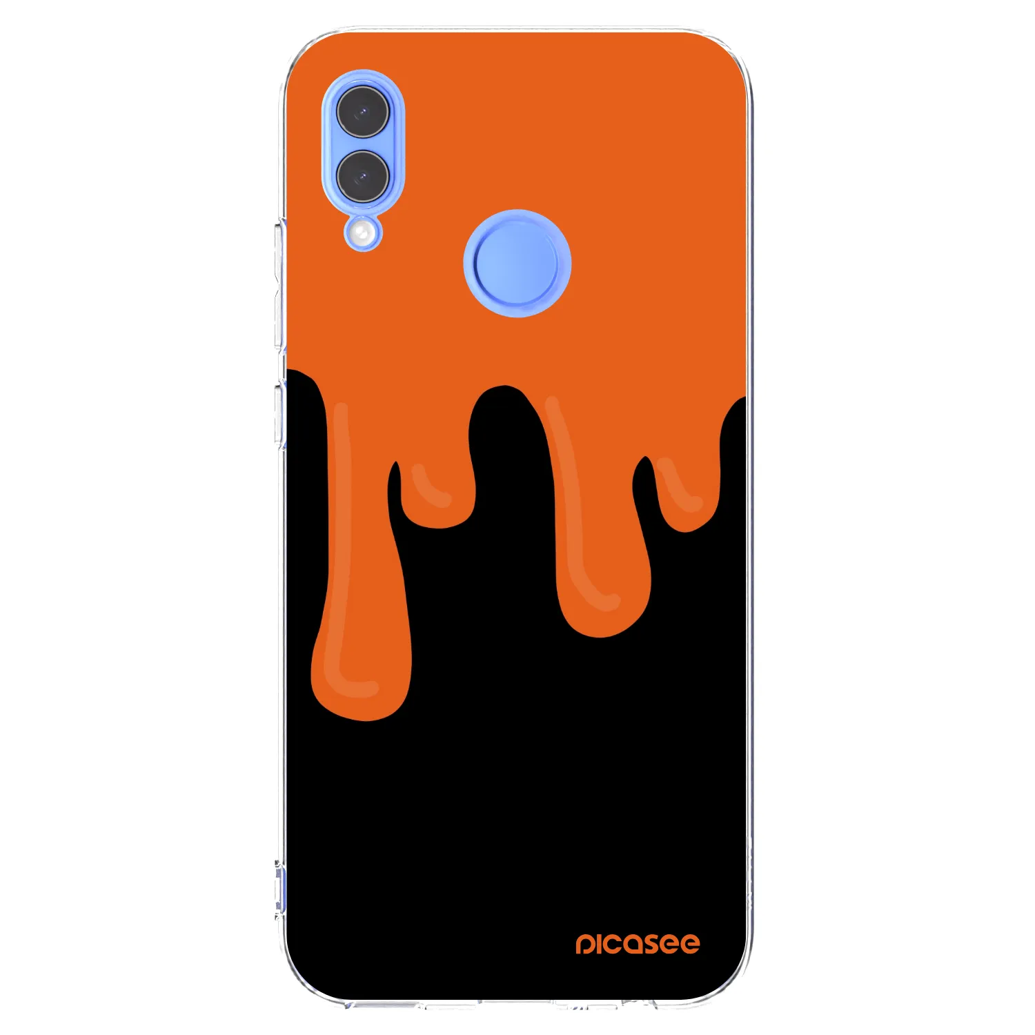Picasee silikonowe przeźroczyste etui na Honor 10 Lite - Orange spooky