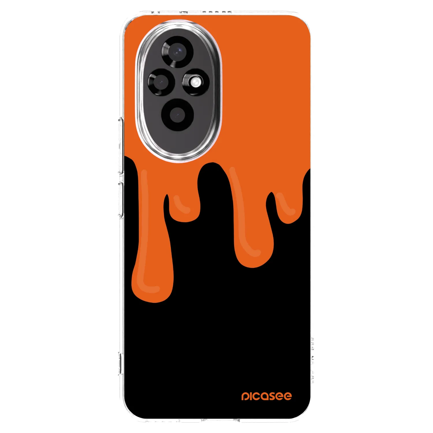 Picasee silikonowe przeźroczyste etui na Honor 200 5G - Orange spooky
