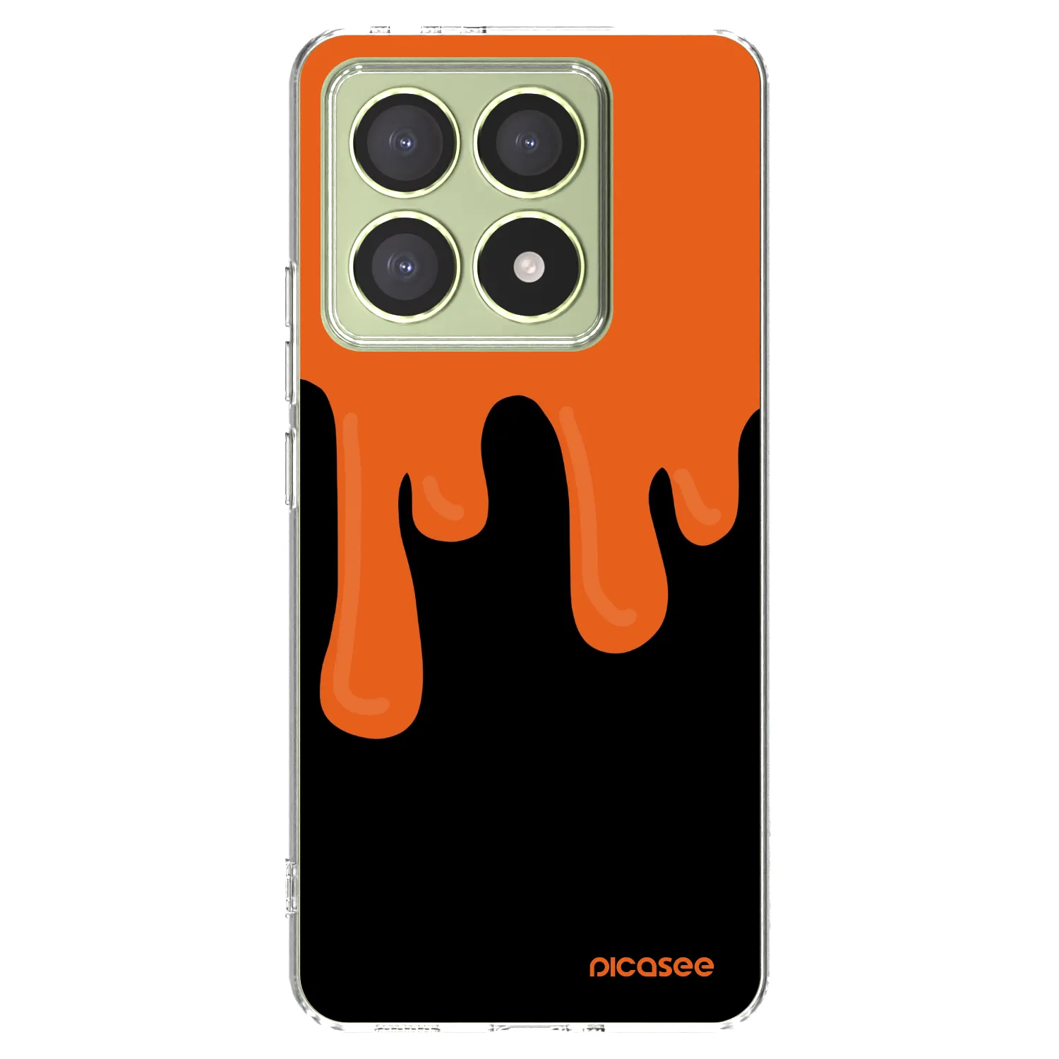 Picasee silikonowe przeźroczyste etui na Xiaomi 14T - Orange spooky
