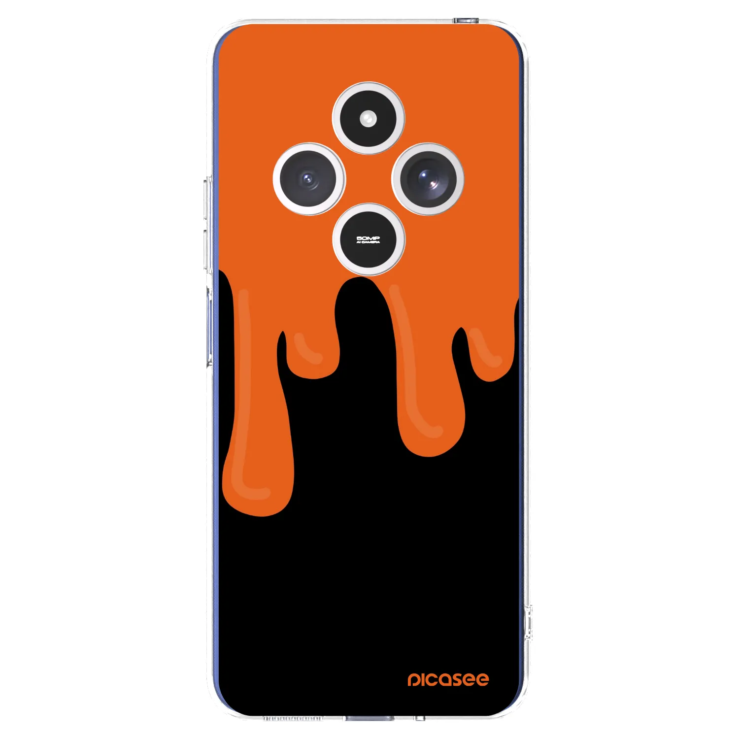 Picasee silikonowe przeźroczyste etui na Xiaomi Redmi 14C - Orange spooky