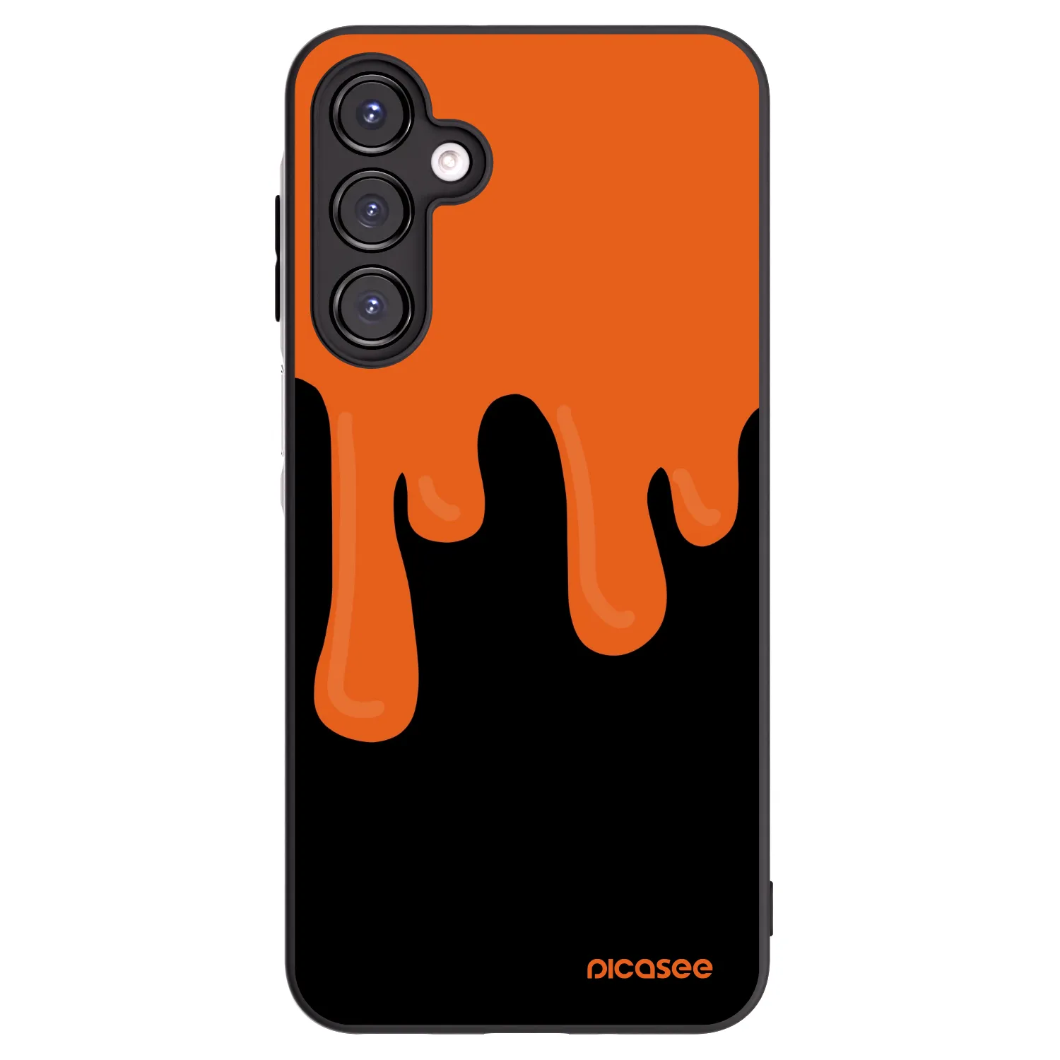 Picasee silikonowe czarne etui na Samsung Galaxy A16 5G - Orange spooky