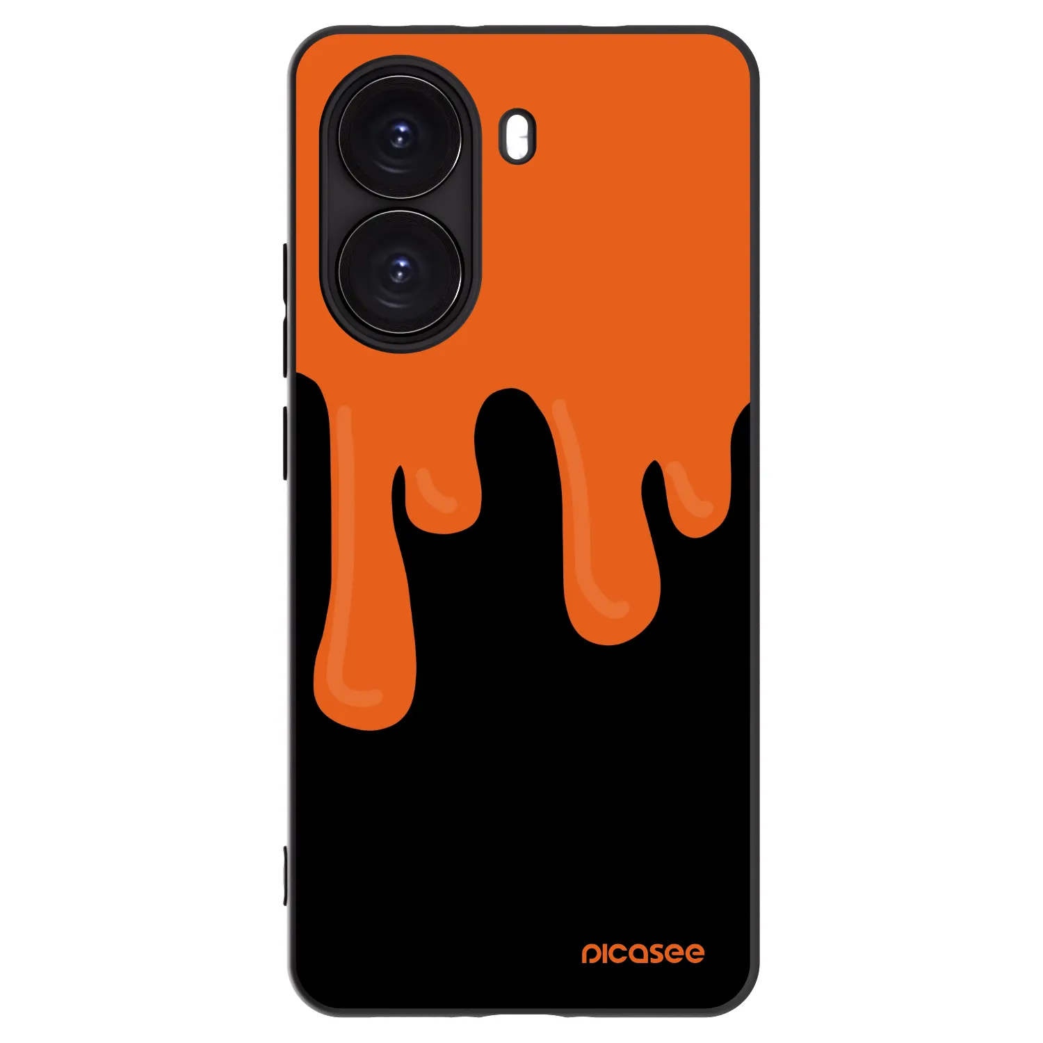 Picasee silikonowe czarne etui na Xiaomi Poco X7 Pro 5G - Orange spooky