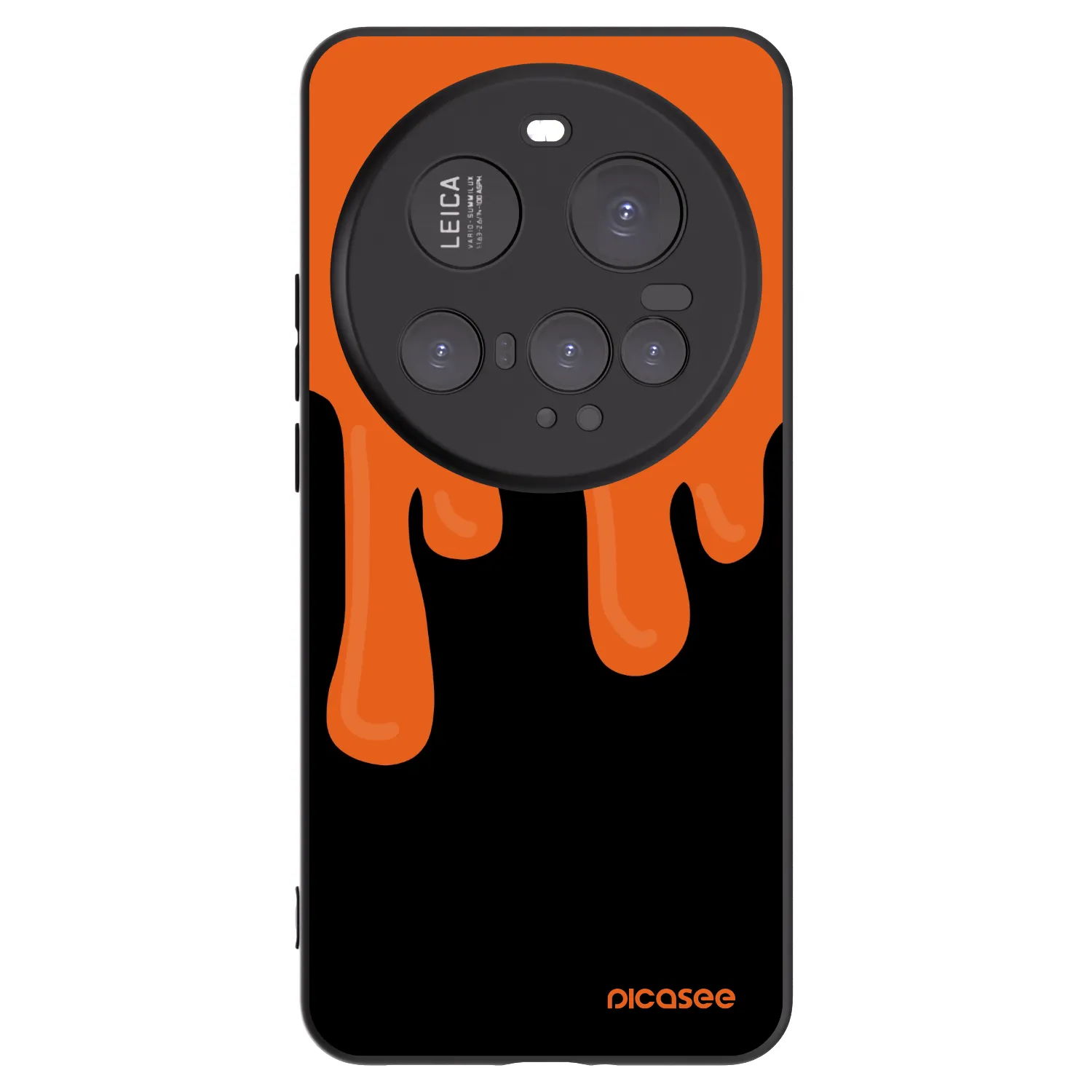 Picasee silikonowe czarne etui na Xiaomi 15 Ultra - Orange spooky