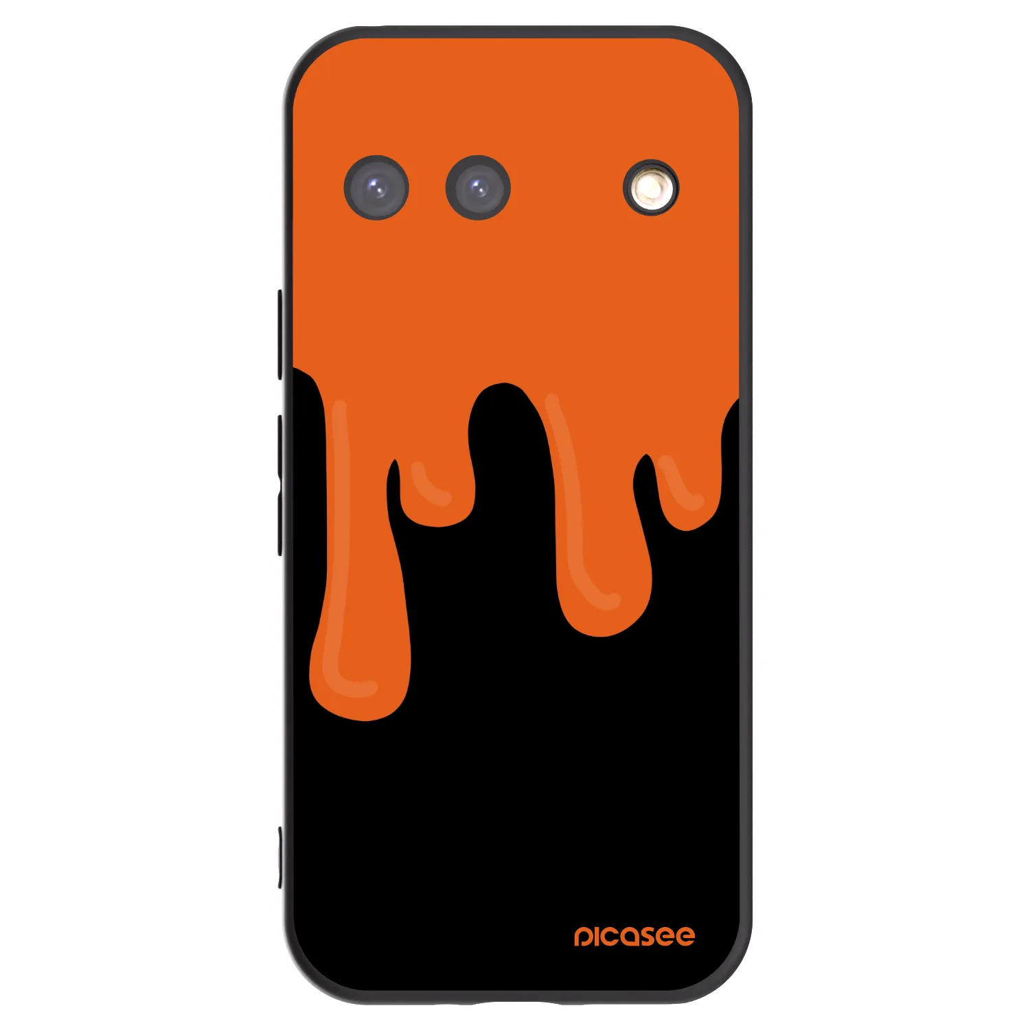 Picasee silikonowe czarne etui na Google Pixel 9 - Orange spooky