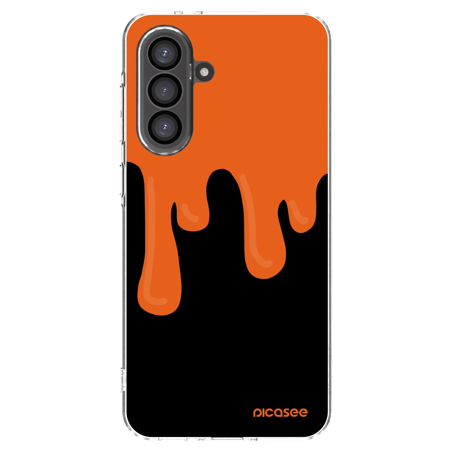Picasee silikonowe przeźroczyste etui na Samsung Galaxy A56 5G A566B - Orange spooky