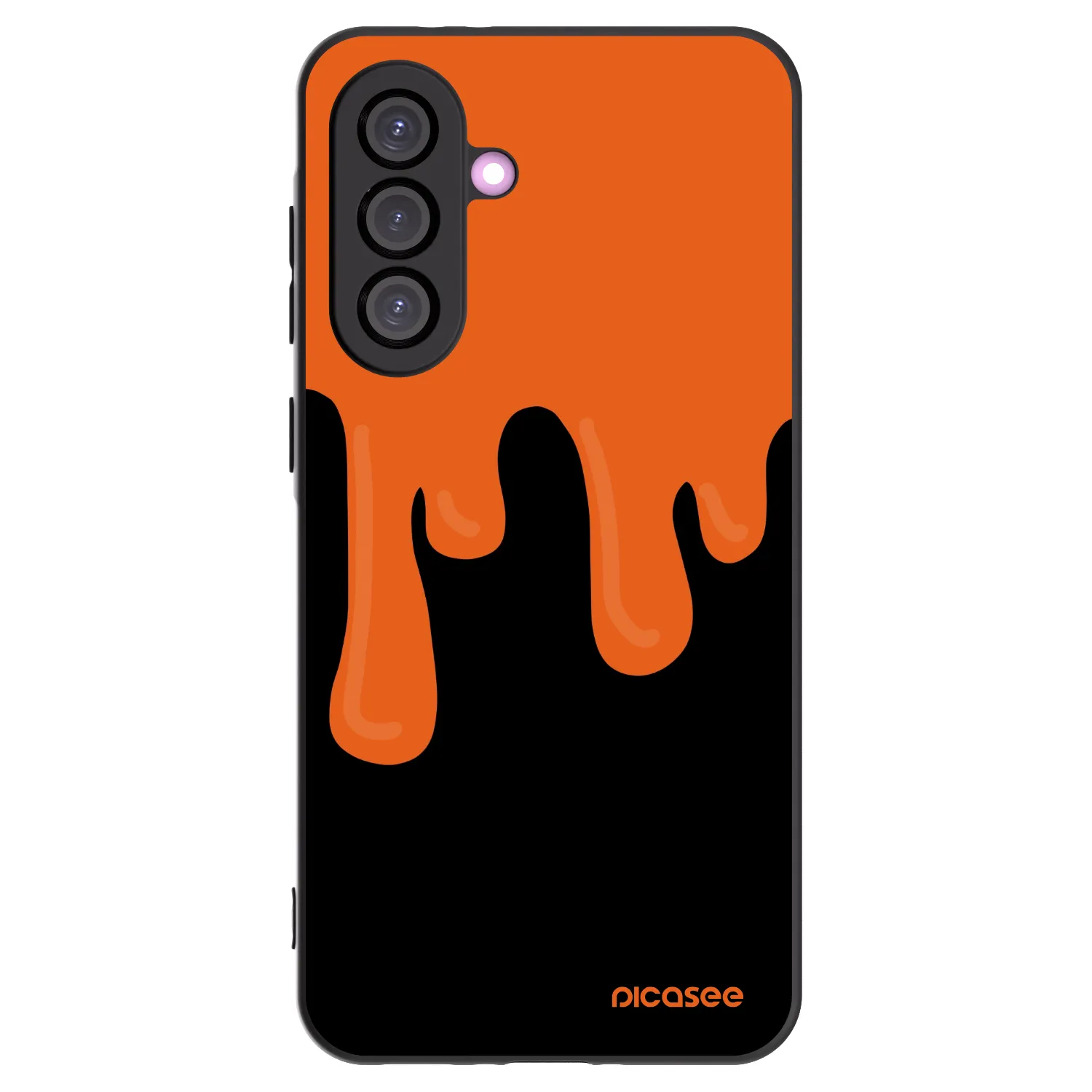 Picasee silikonowe czarne etui na Samsung Galaxy A36 5G - Orange spooky