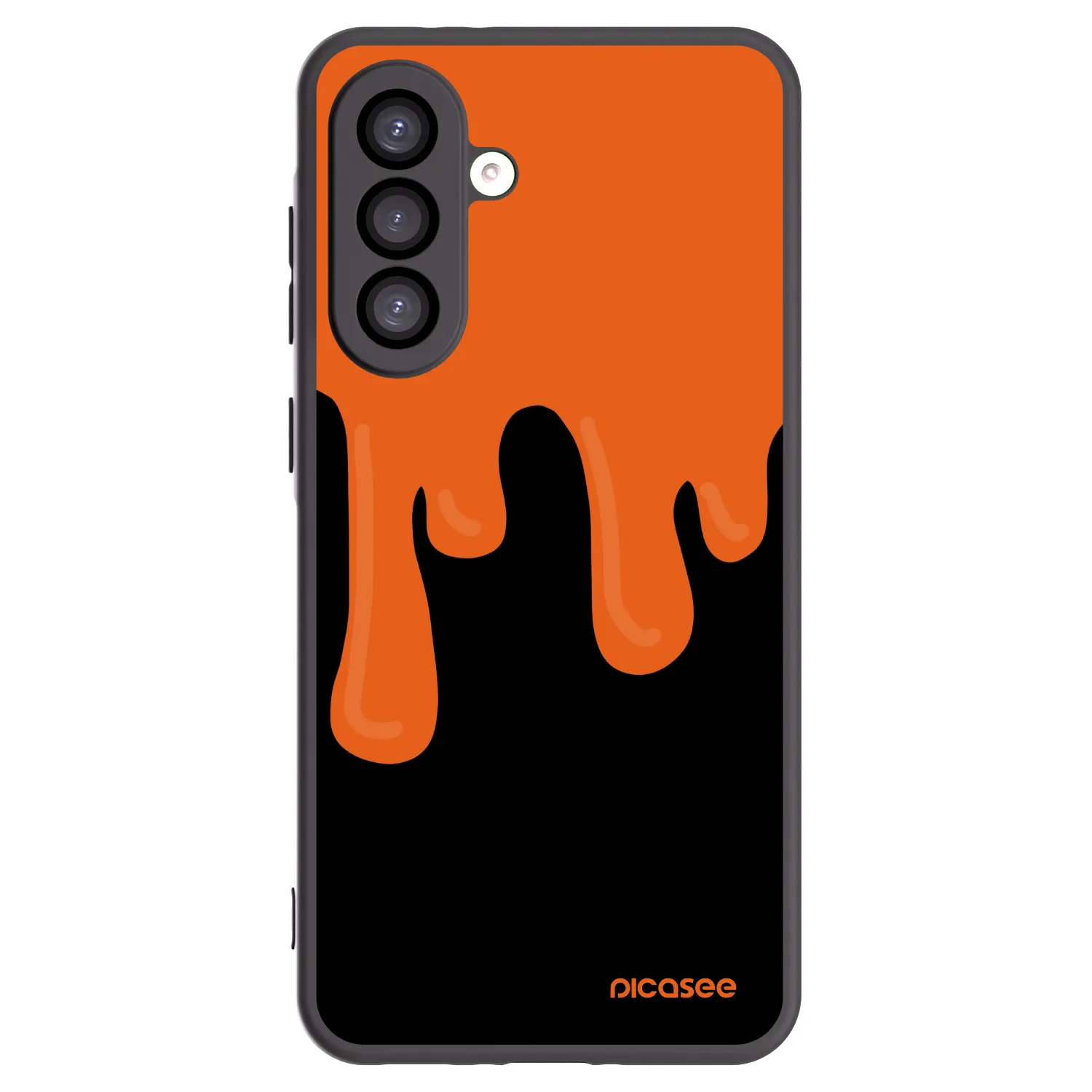 Picasee silikonowe czarne etui na Samsung Galaxy A26 5G A266B - Orange spooky