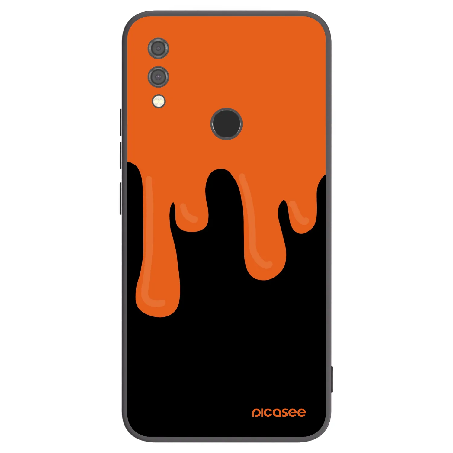 Picasee silikonowe czarne etui na Xiaomi Redmi Note 7 - Orange spooky