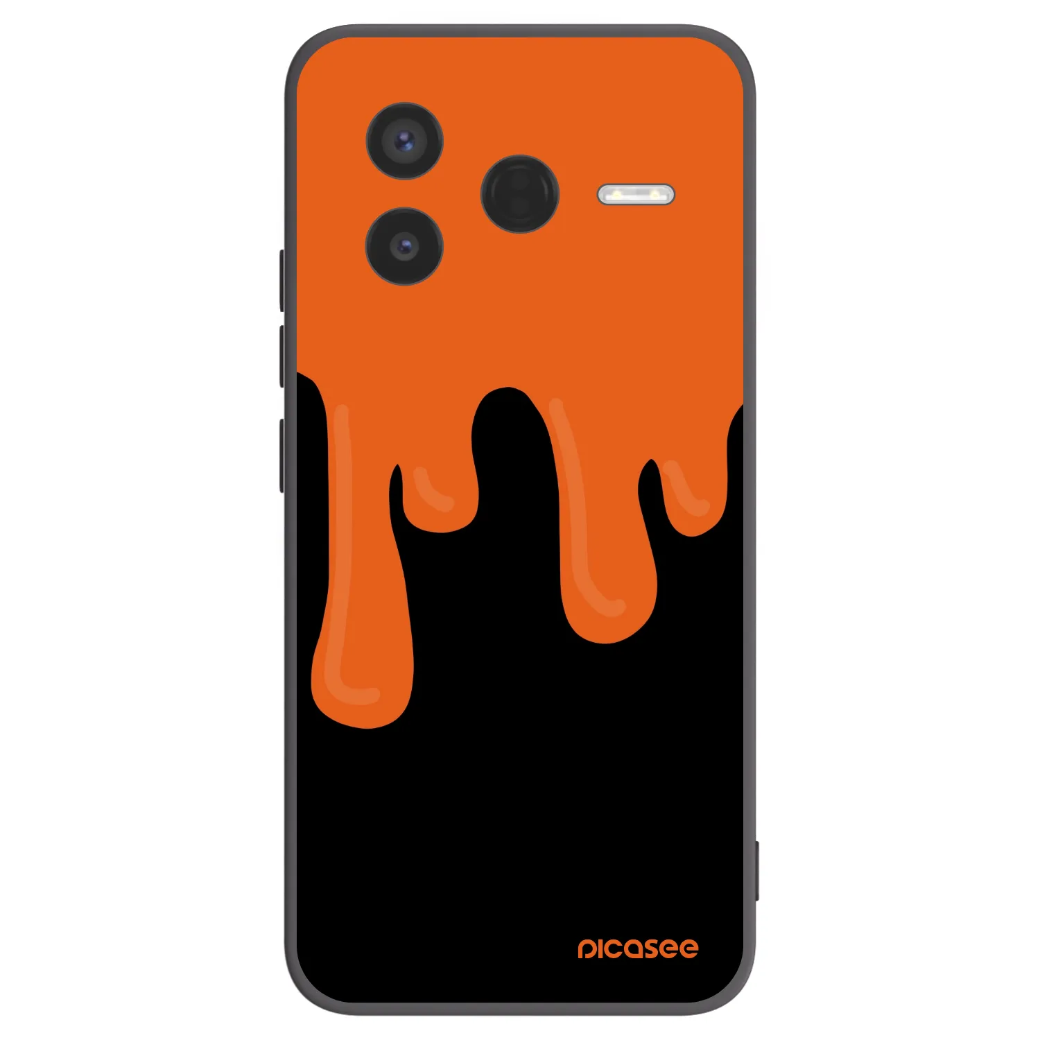 Picasee silikonowe czarne etui na Xiaomi Poco F7 Pro 5G - Orange spooky