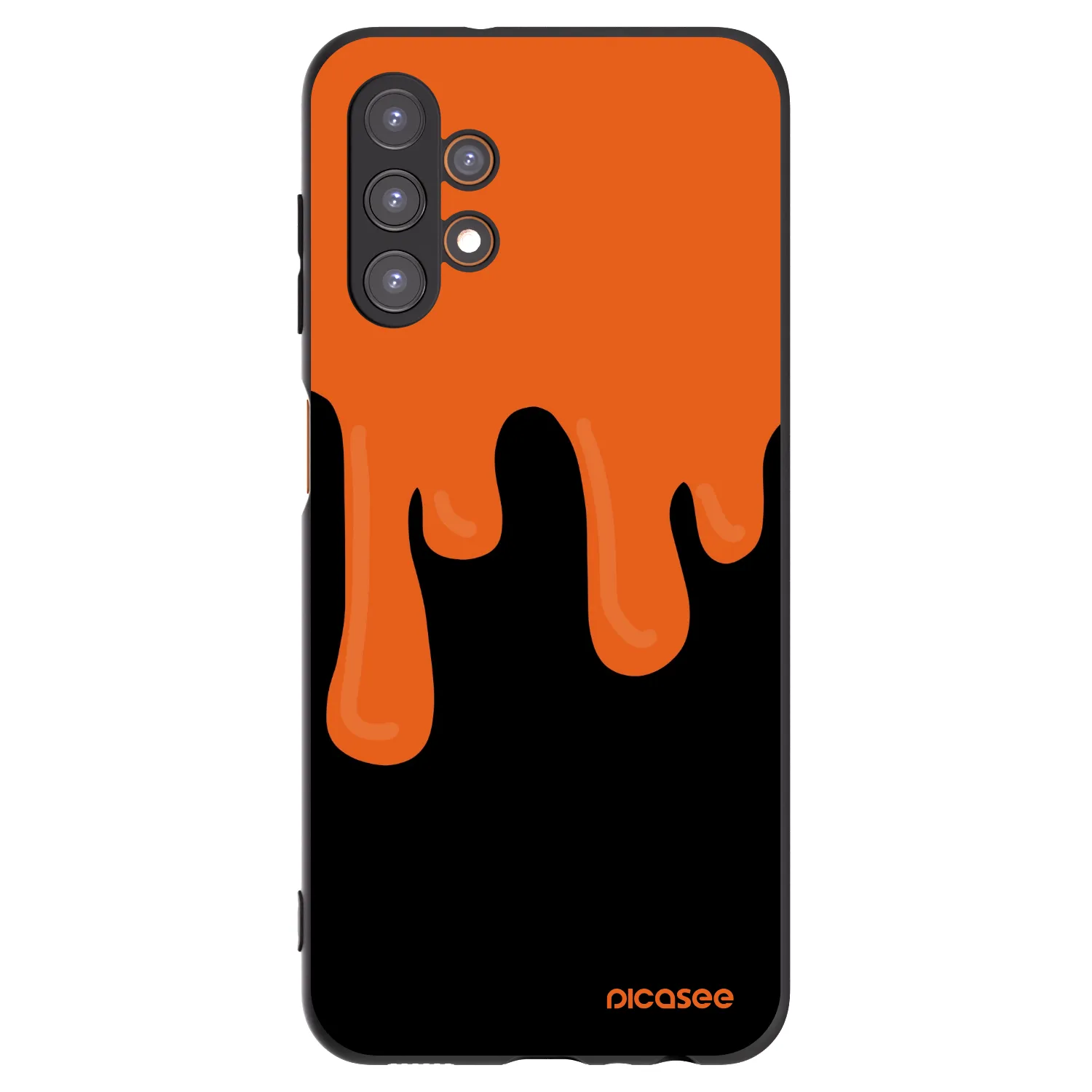 Picasee silikonowe czarne etui na Samsung Galaxy A13 5G - Orange spooky
