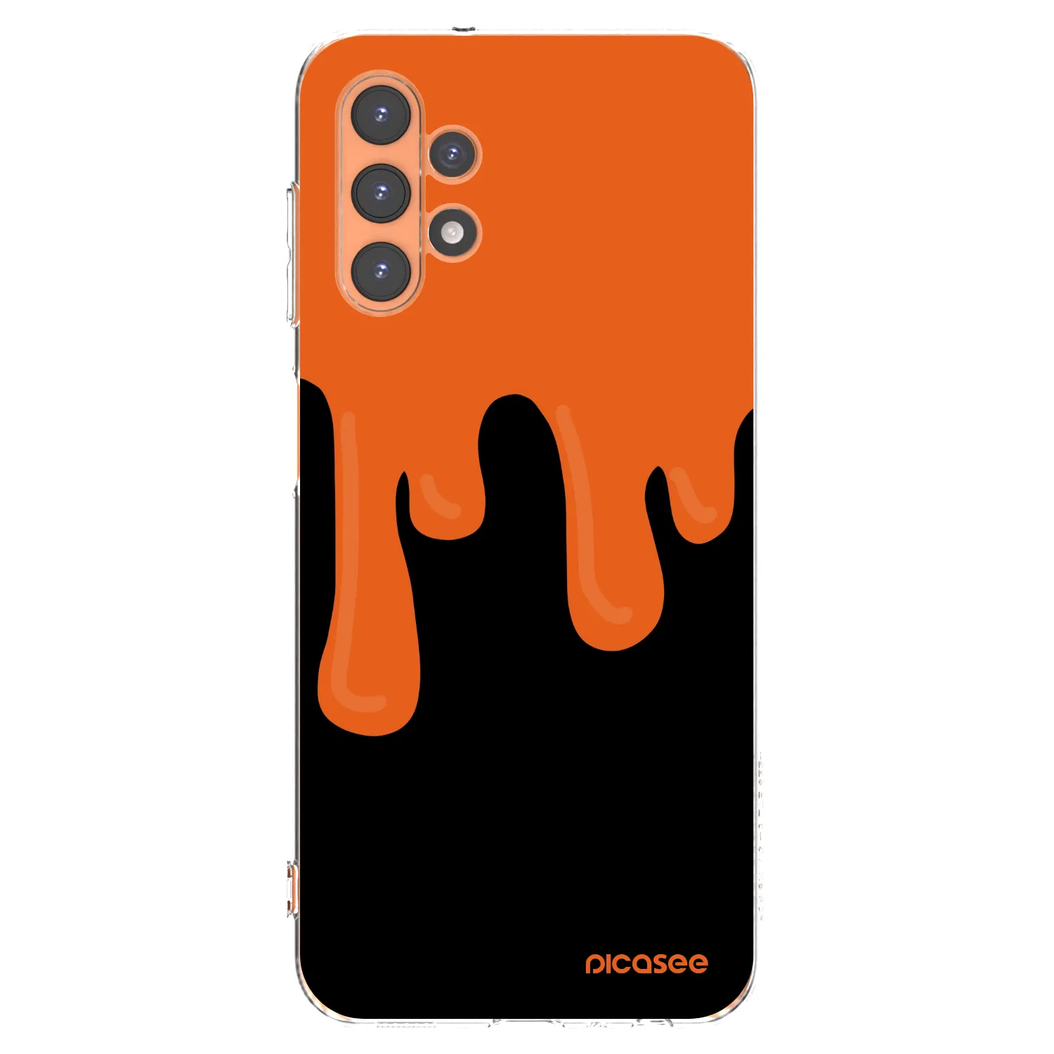 Picasee silikonowe przeźroczyste etui na Samsung Galaxy A13 5G - Orange spooky
