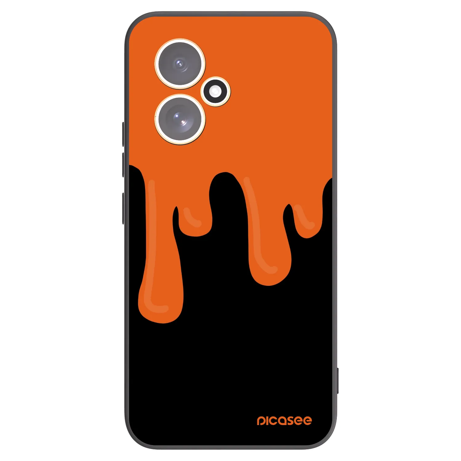 Picasee silikonowe czarne etui na Honor 400 5G - Orange spooky