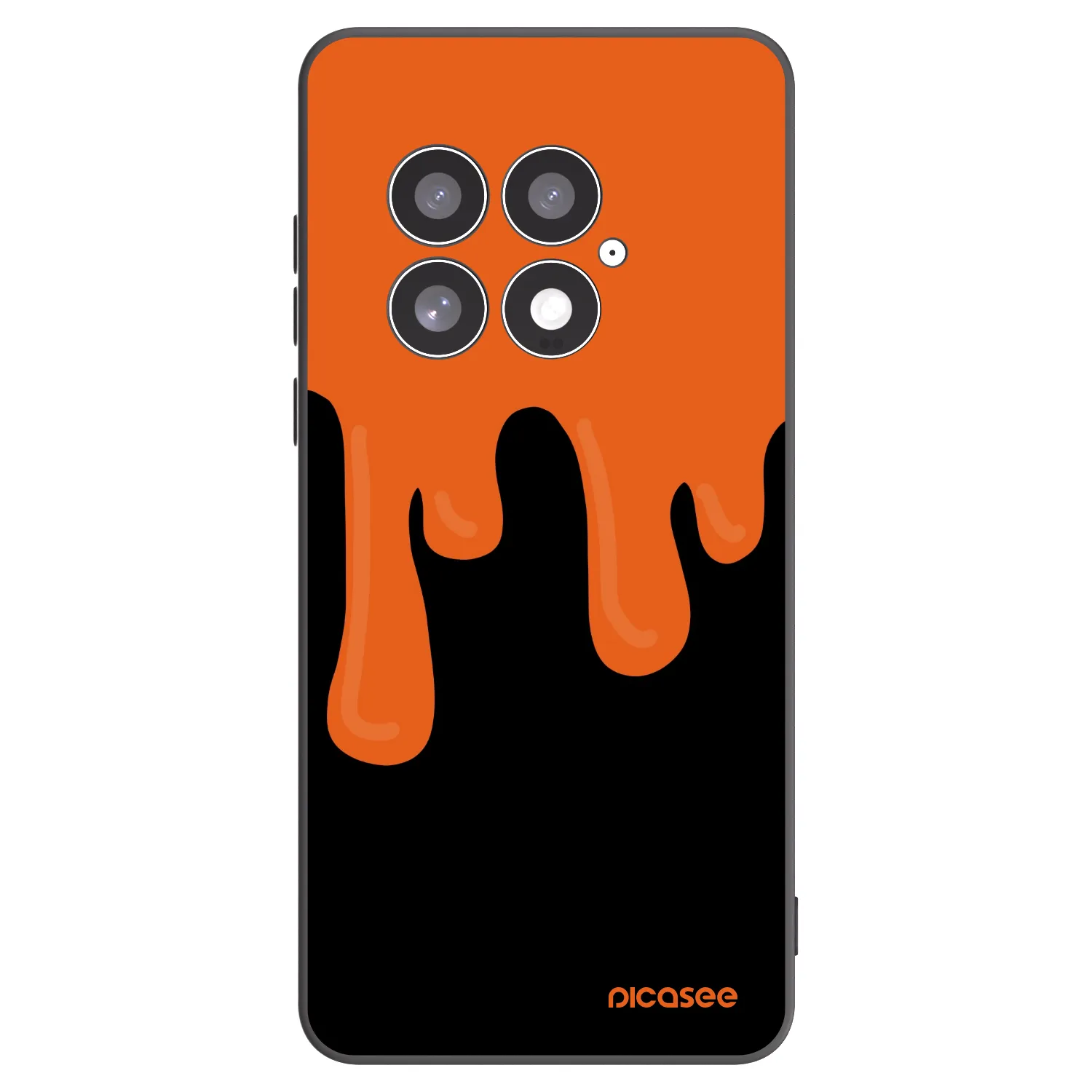 Picasee silikonowe czarne etui na OnePlus 13 5G - Orange spooky