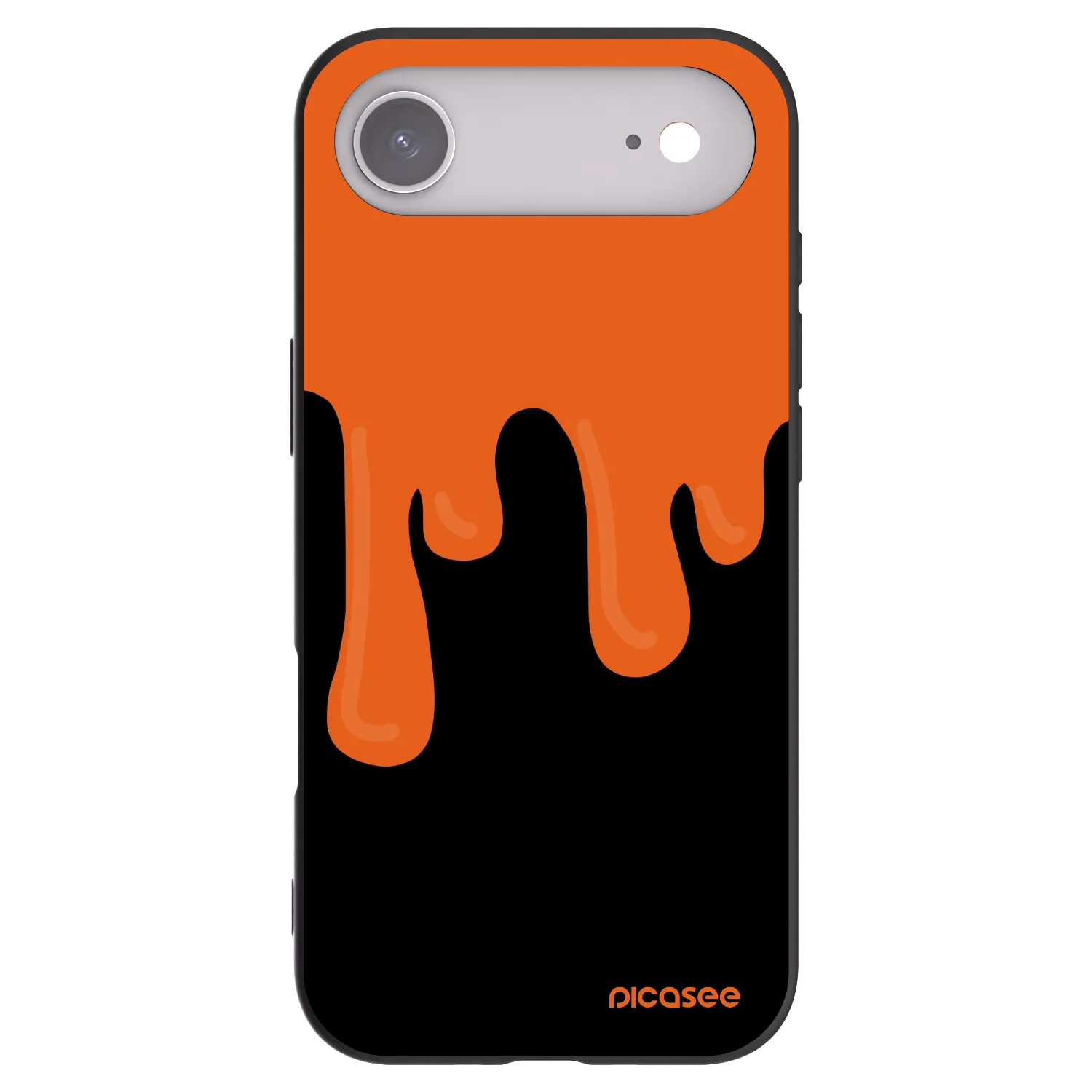Picasee silikonowe czarne etui na Apple iPhone Air - Orange spooky