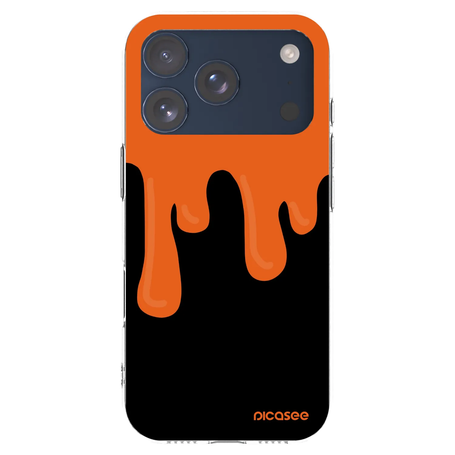 Picasee silikonowe przeźroczyste etui na Apple iPhone 17 Pro - Orange spooky