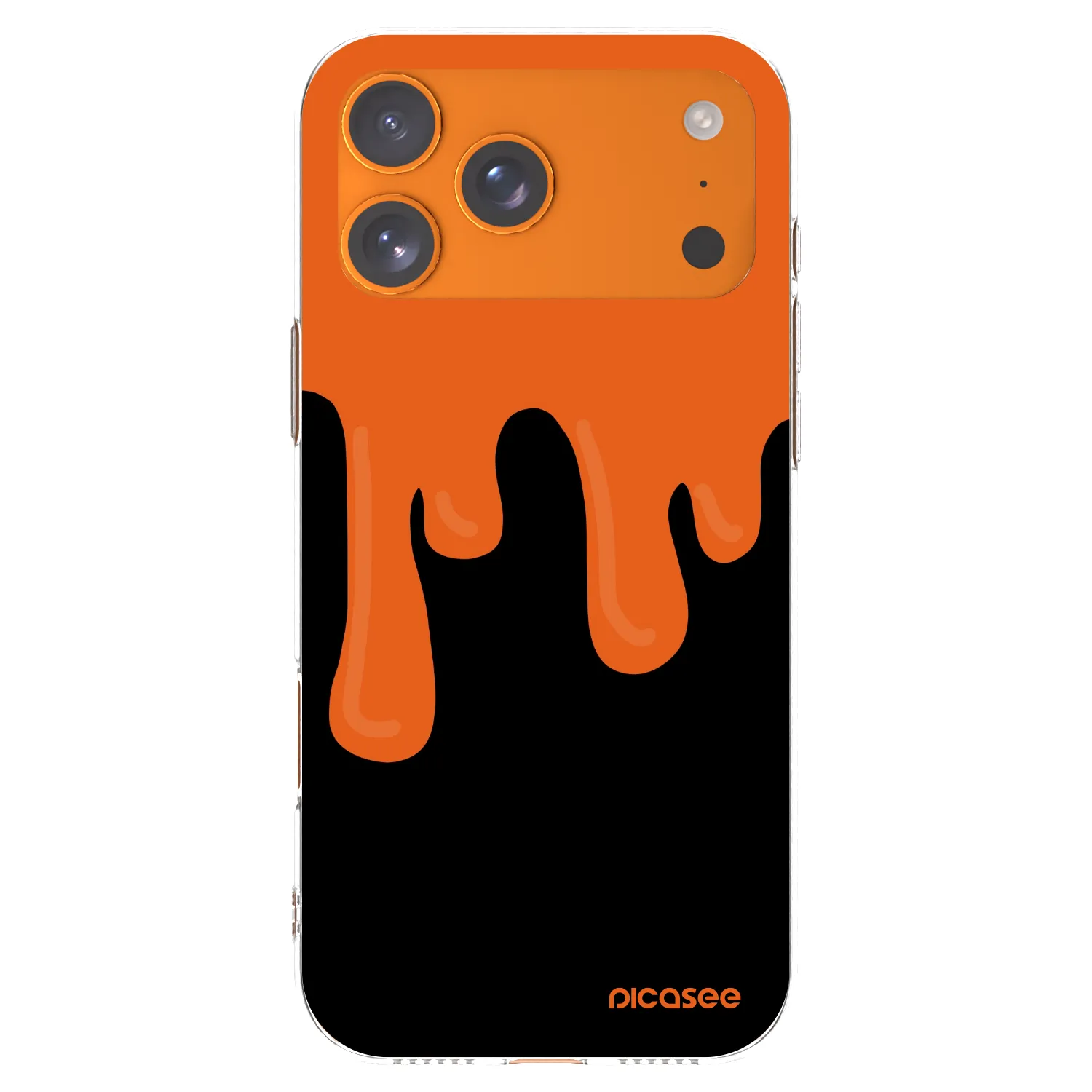 Picasee silikonowe przeźroczyste etui na Apple iPhone 17 Pro Max - Orange spooky