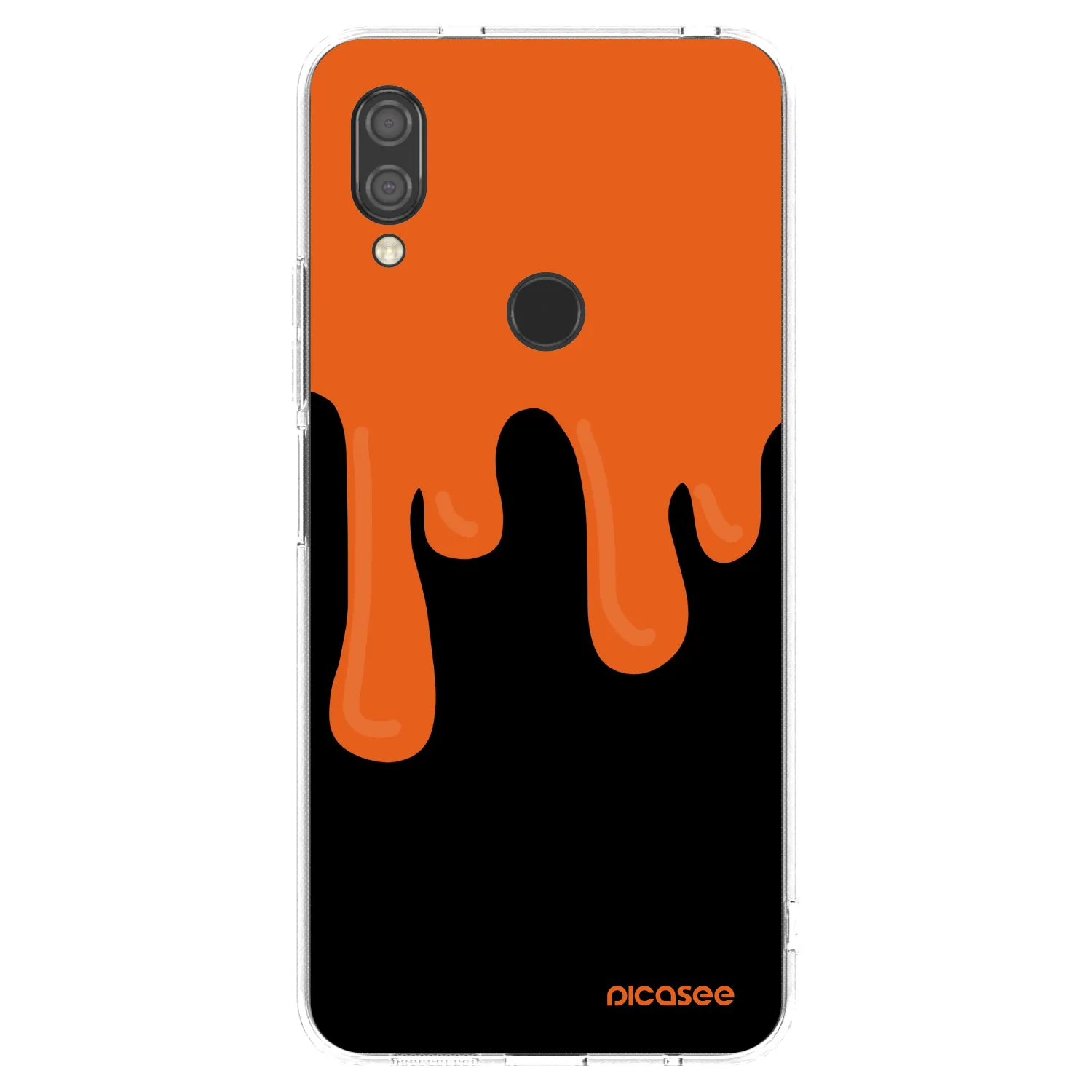 Picasee silikonowe przeźroczyste etui na Xiaomi Redmi 7 - Orange spooky