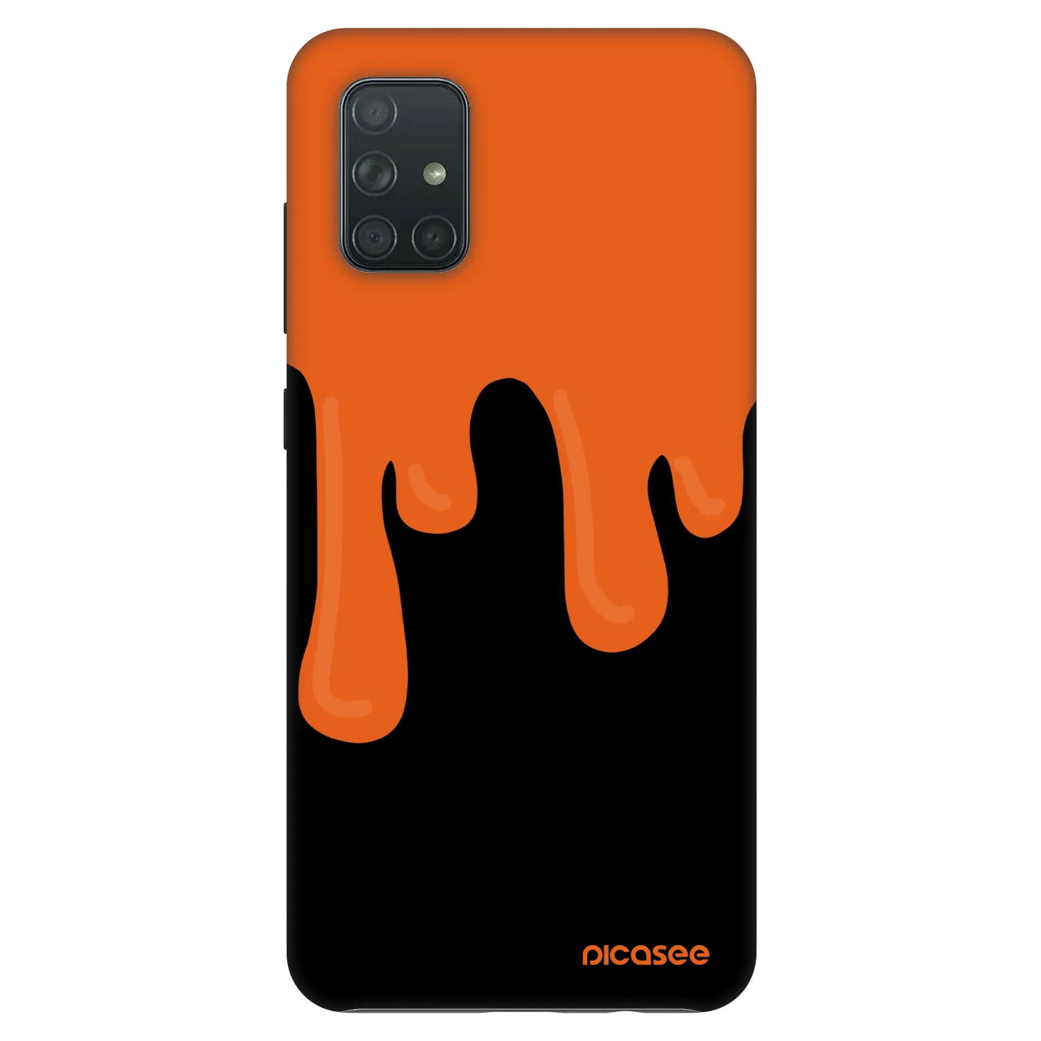 Picasee Fashion Case na Samsung Galaxy A71 A715F - Orange spooky