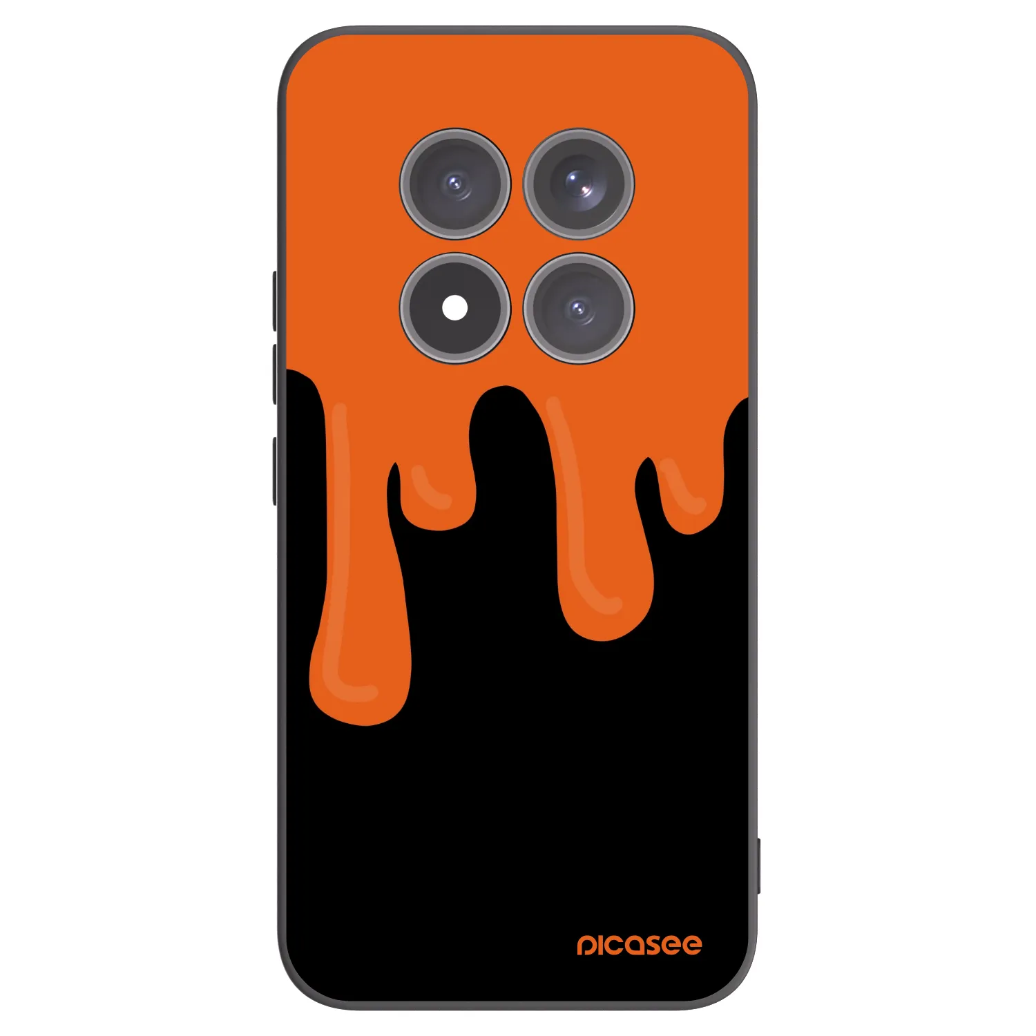 Picasee silikonowe czarne etui na Xiaomi Redmi Note 15 Pro+ - Orange spooky