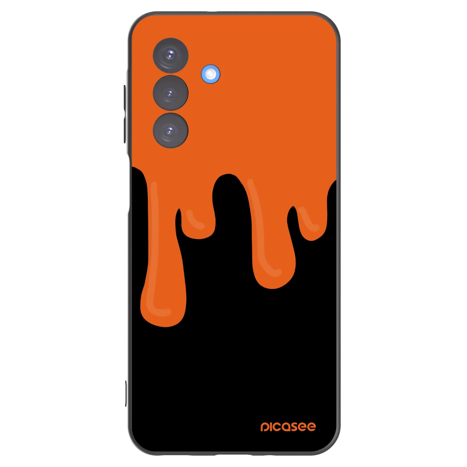 Picasee silikonowe czarne etui na Samsung Galaxy A17 5G - Orange spooky
