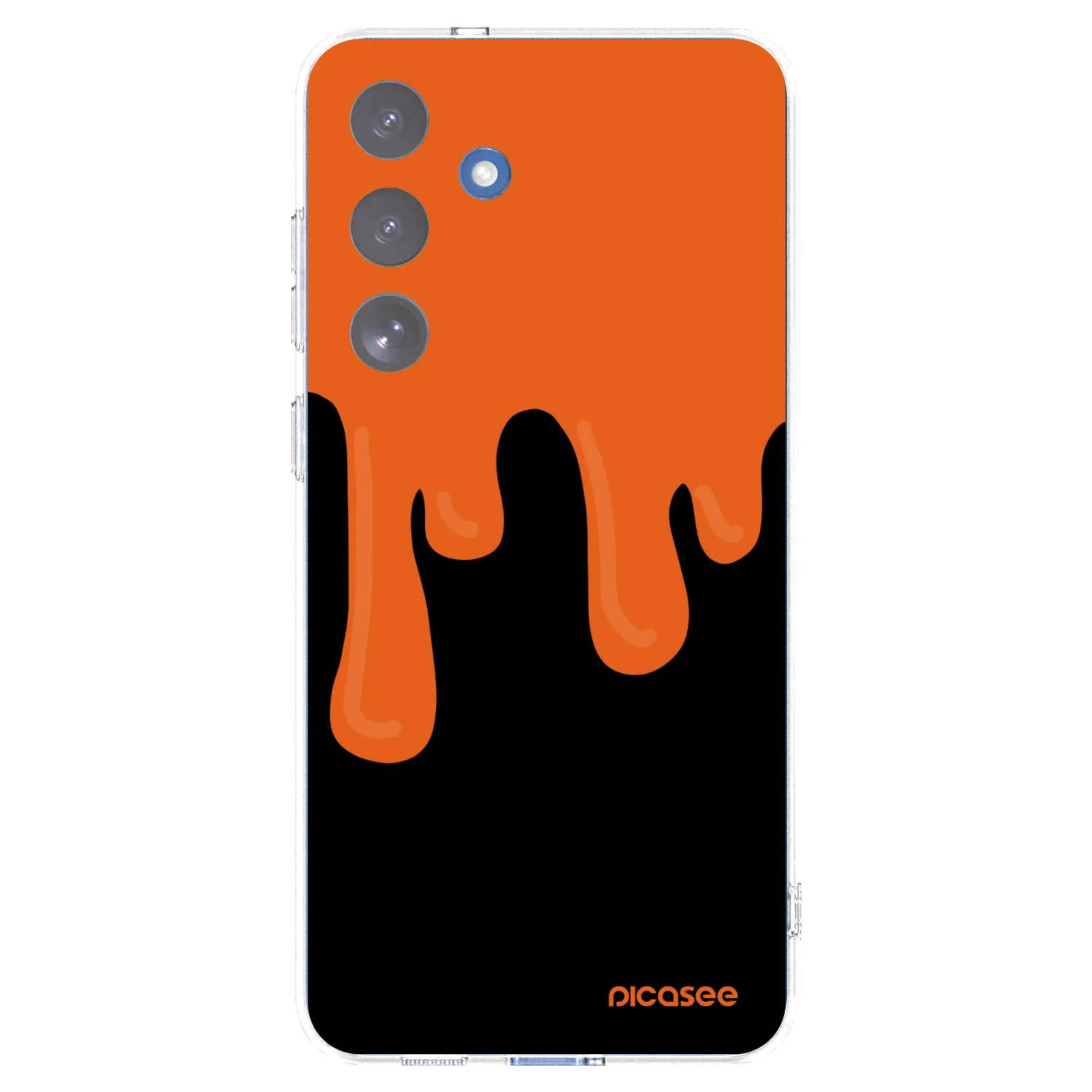 Picasee silikonowe przeźroczyste etui na Samsung Galaxy S25 FE 5G - Orange spooky
