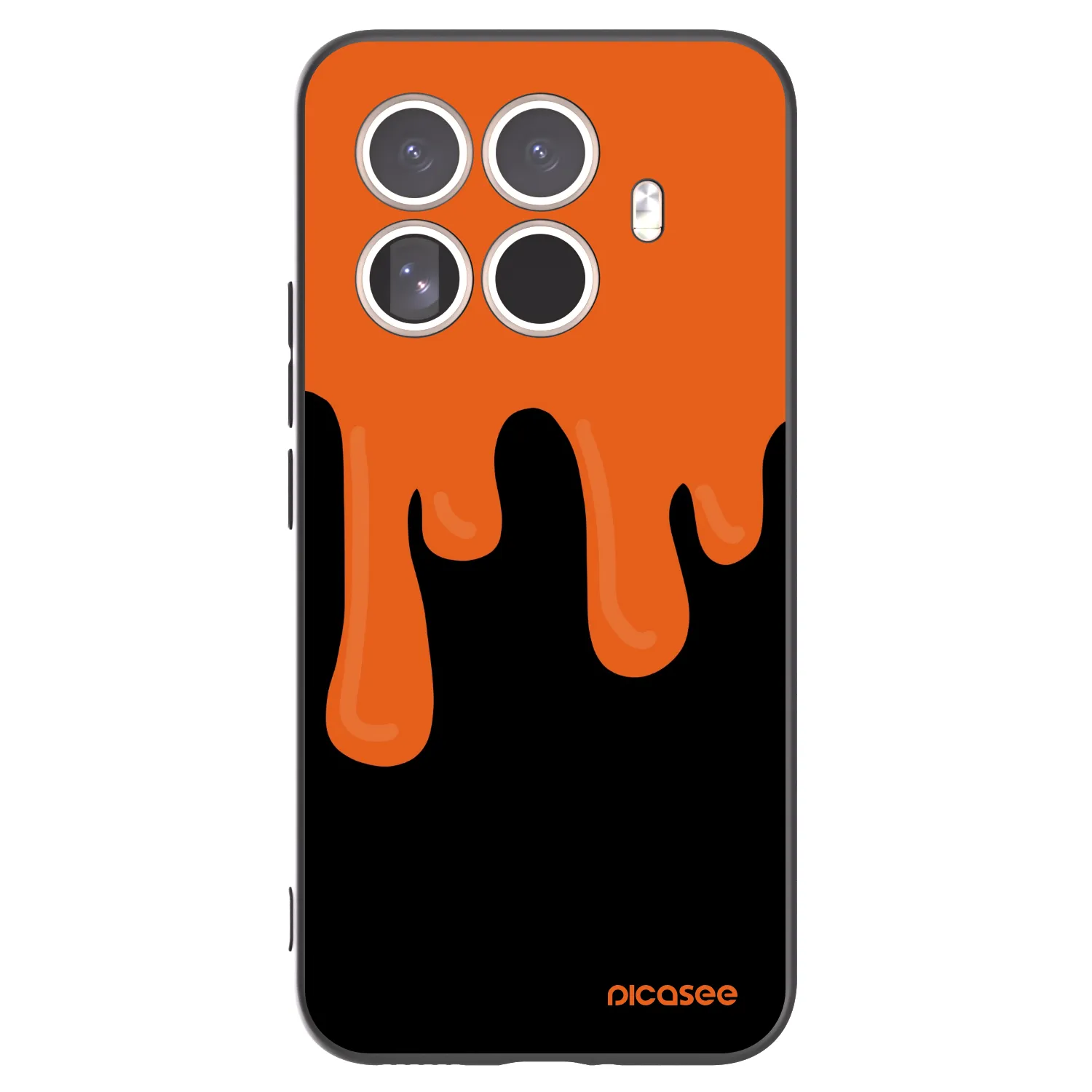 Picasee silikonowe czarne etui na Xiaomi 15T Pro - Orange spooky
