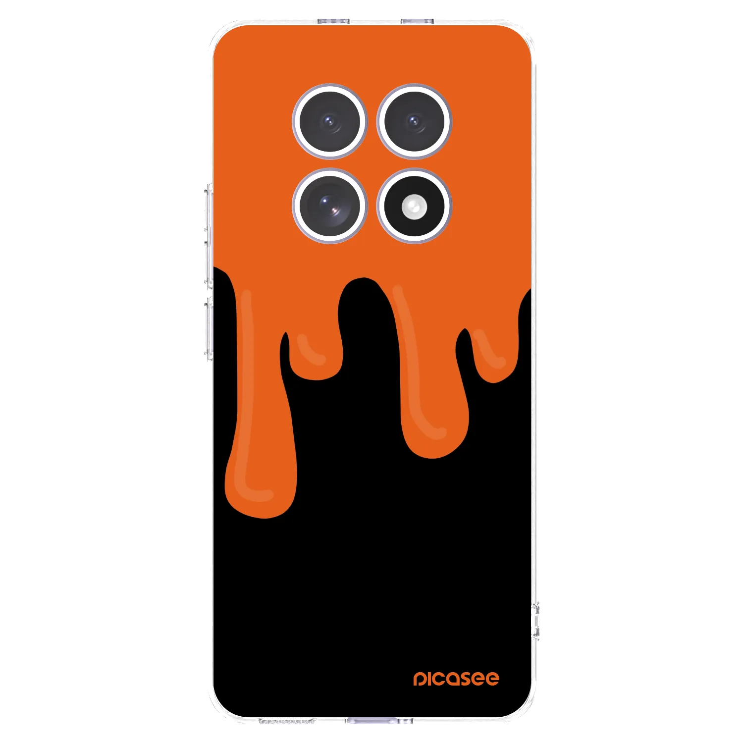 Picasee silikonowe przeźroczyste etui na Xiaomi Redmi Note 15 4G - Orange spooky
