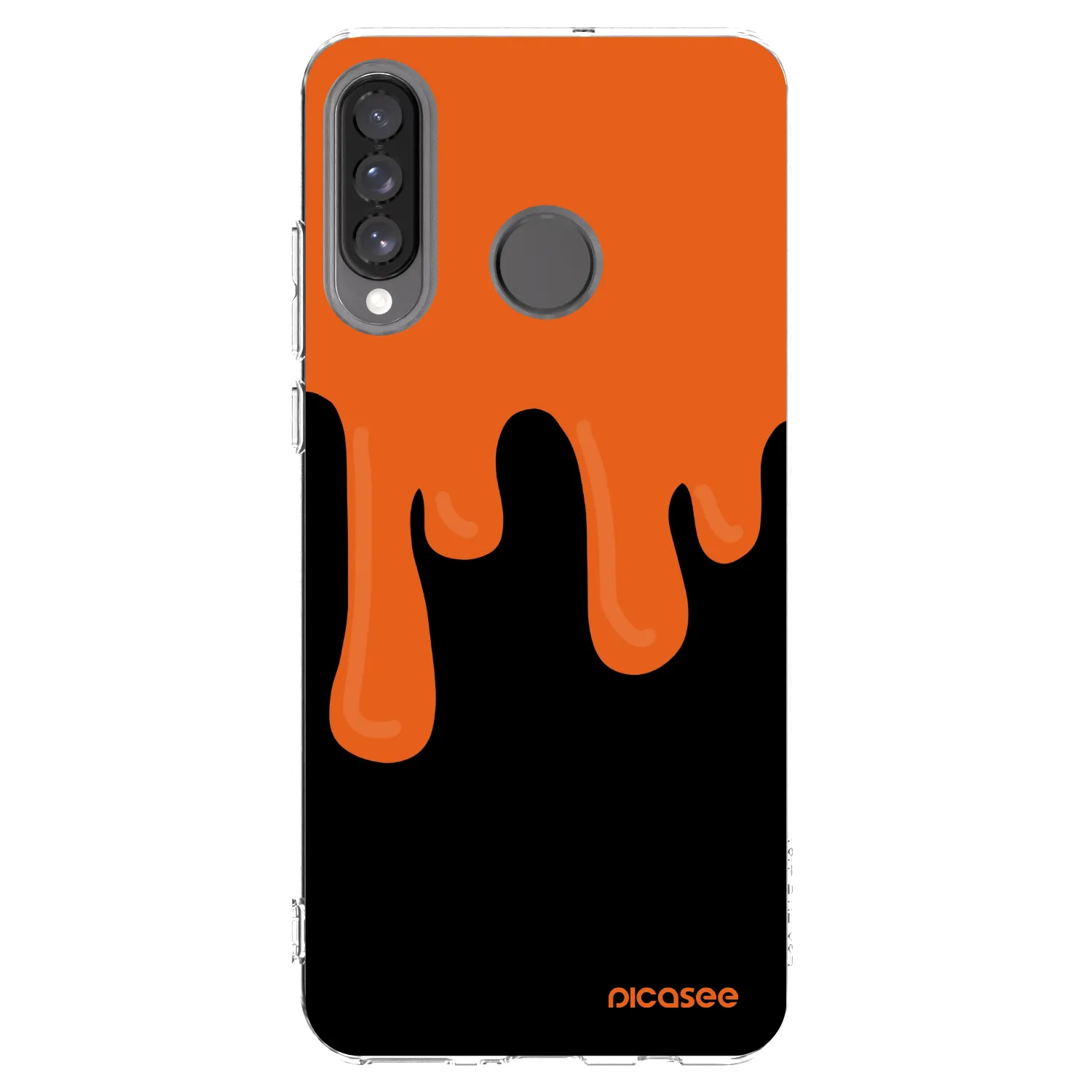 Picasee silikonowe przeźroczyste etui na Huawei P30 Lite - Orange spooky