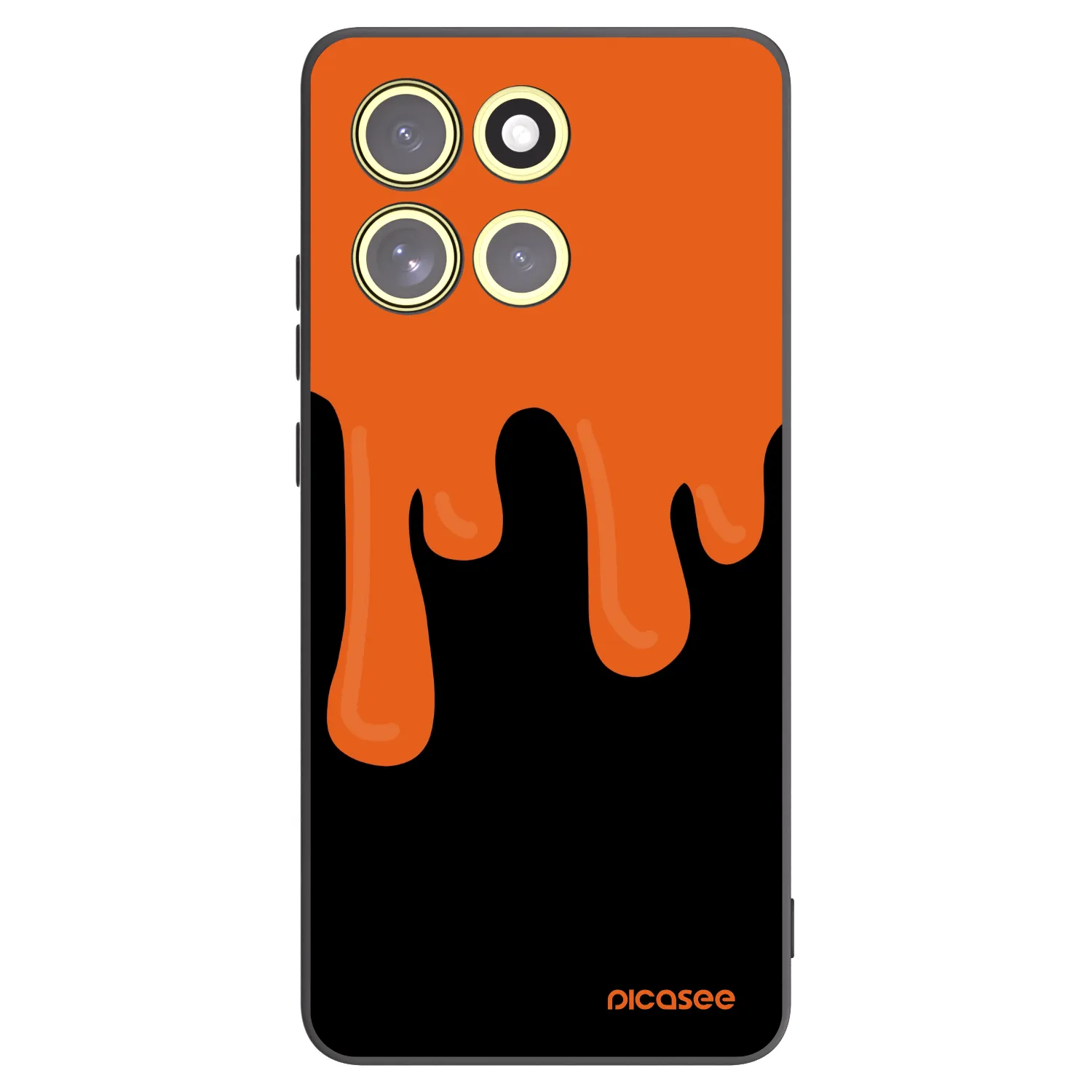Picasee silikonowe czarne etui na Motorola Moto G86 Power 5G - Orange spooky