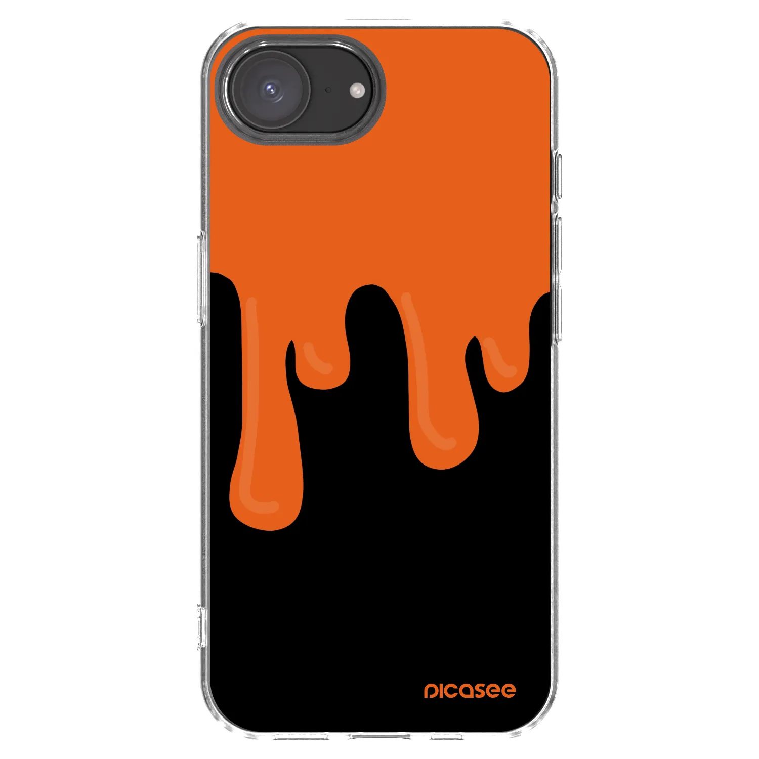 Picasee silikonowe przeźroczyste etui na Apple iPhone 17e - Orange spooky