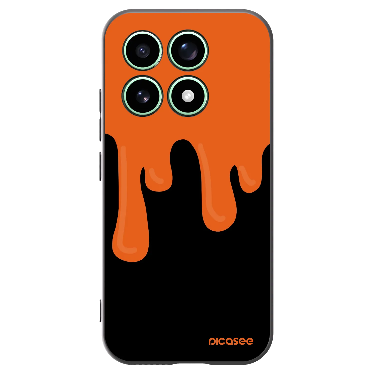 Picasee silikonowe czarne etui na Xiaomi 17 - Orange spooky